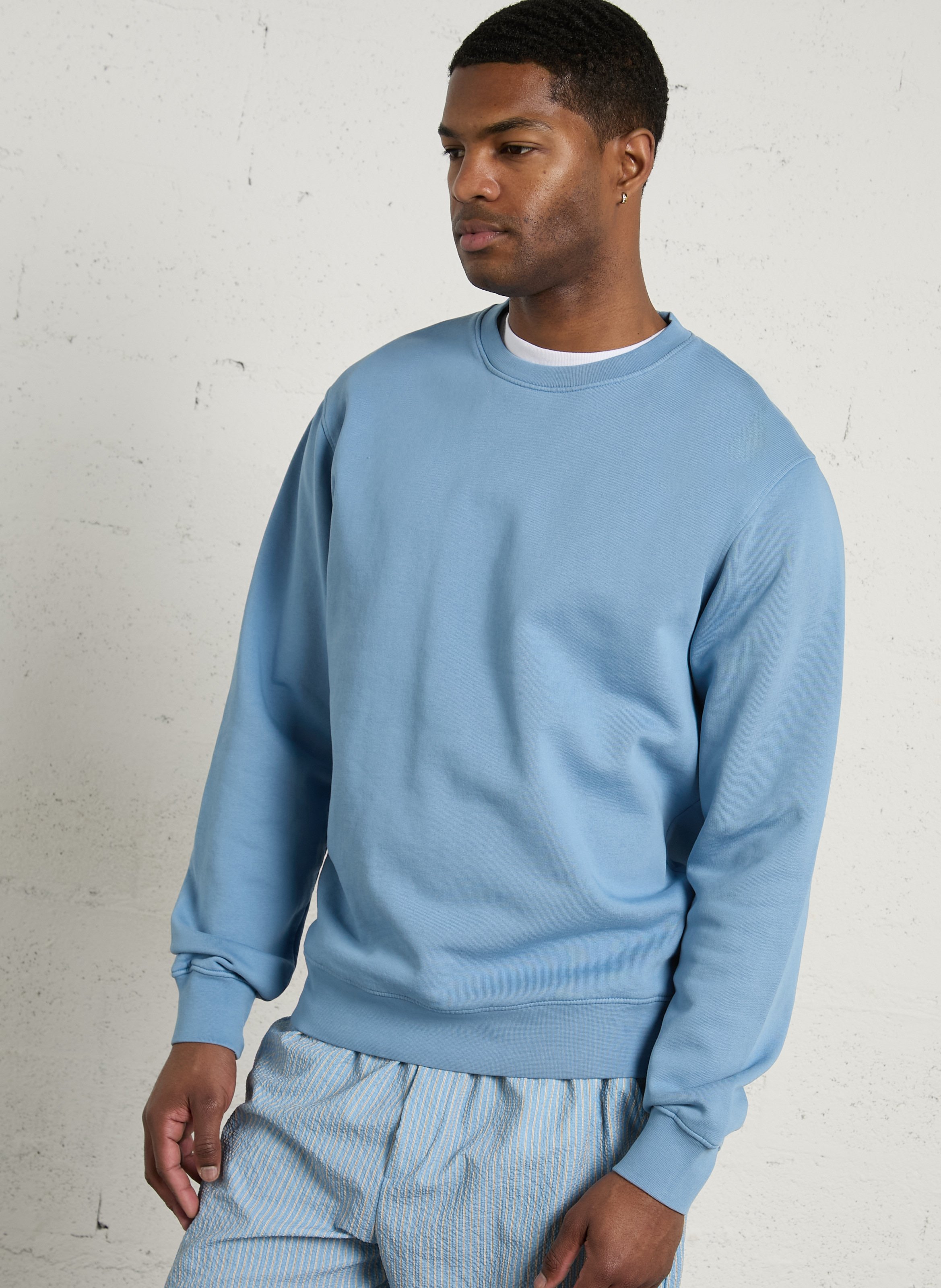 Rundhals-Sweatshirt aus Bio-Baumwolle, Regular Fit COLORFUL STANDARD Blau