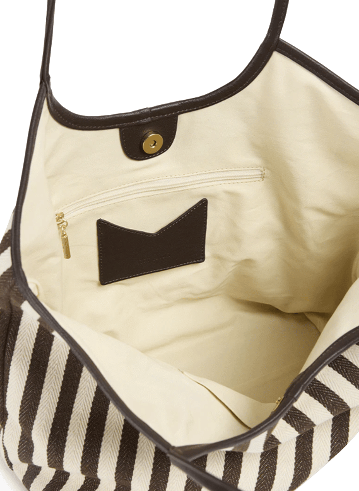 Striped tote bag NAT & NIN Brown