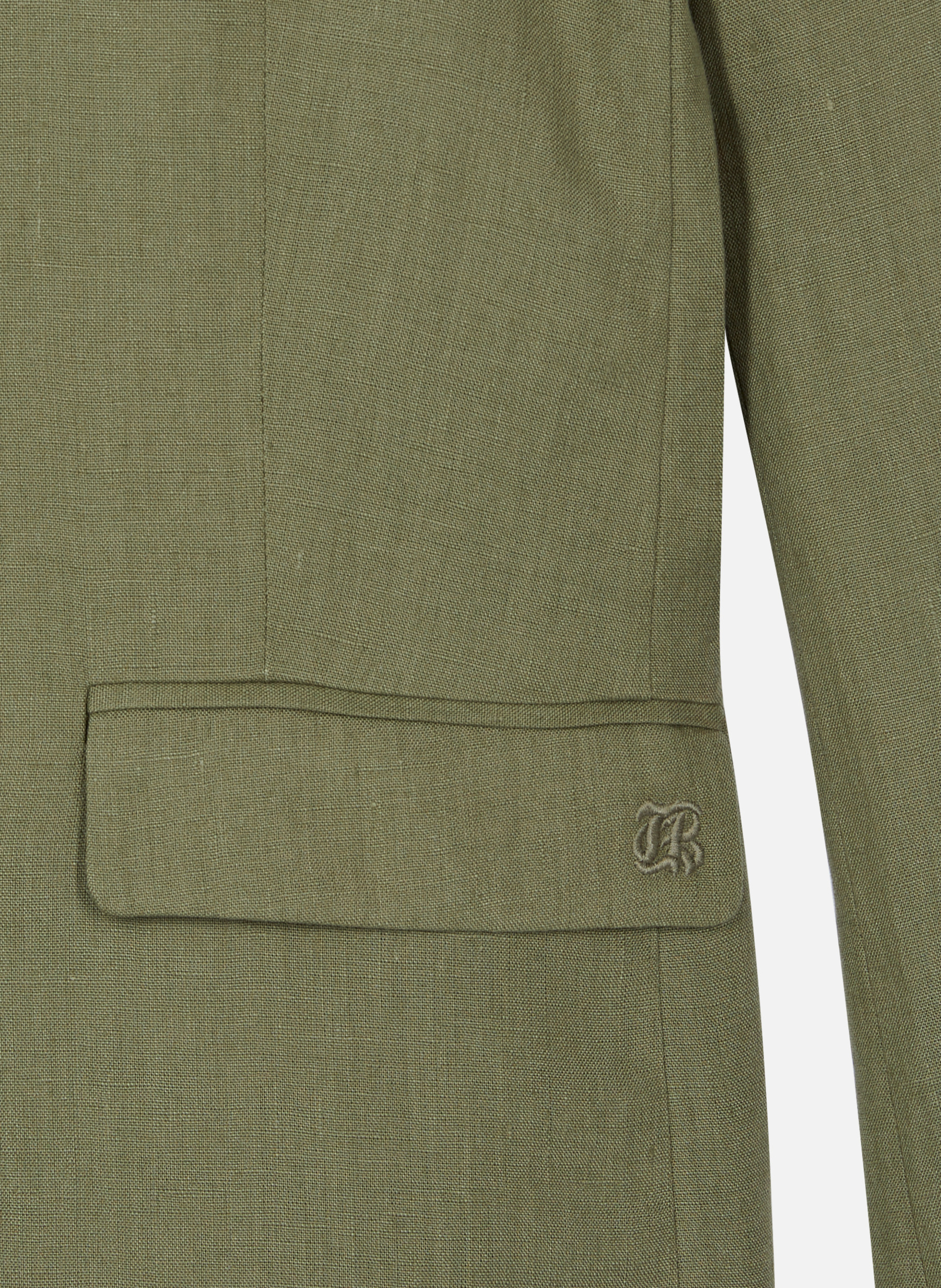 Linen suit jacket THE KOOPLES Green