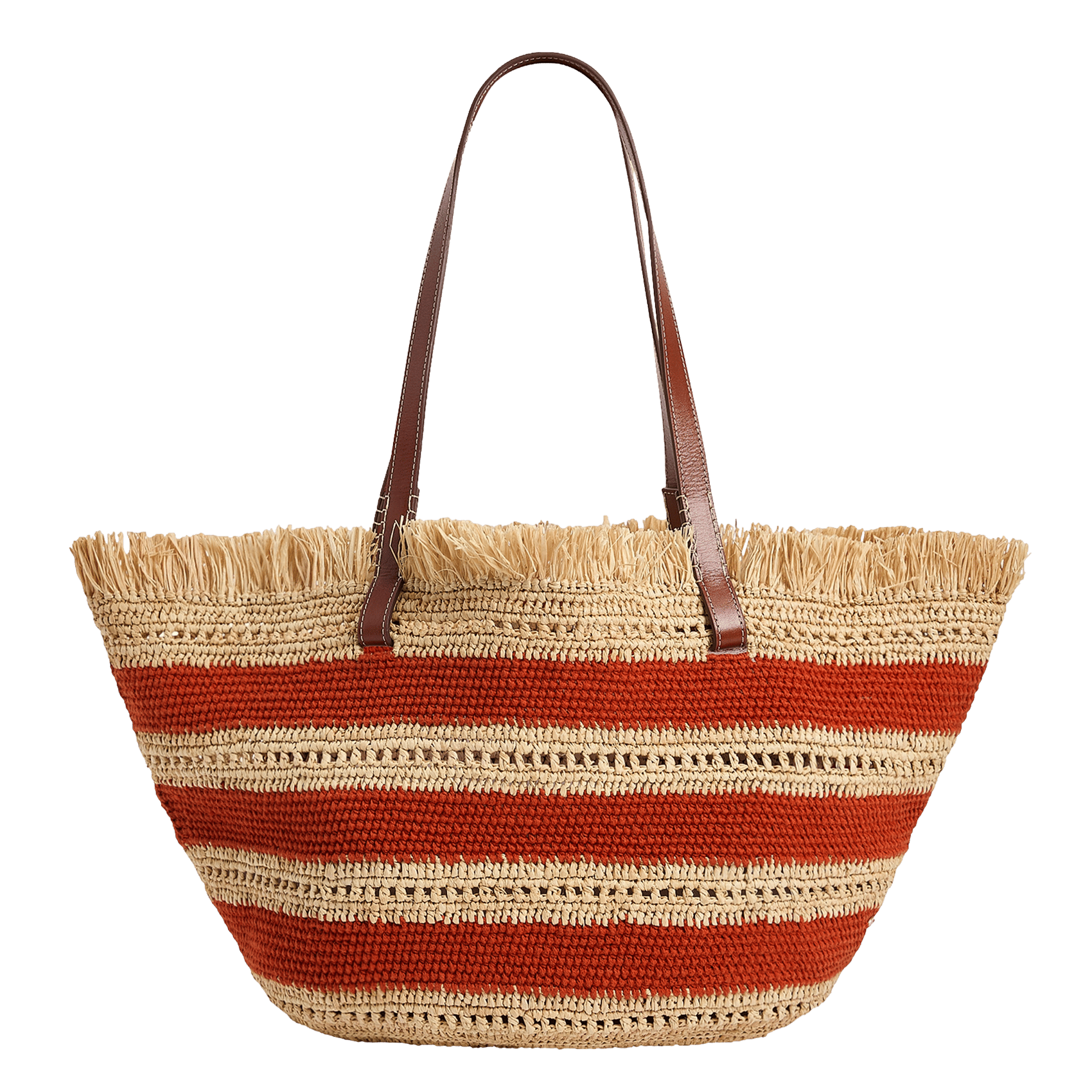 Cabas en raphia VANESSA BRUNO Orange