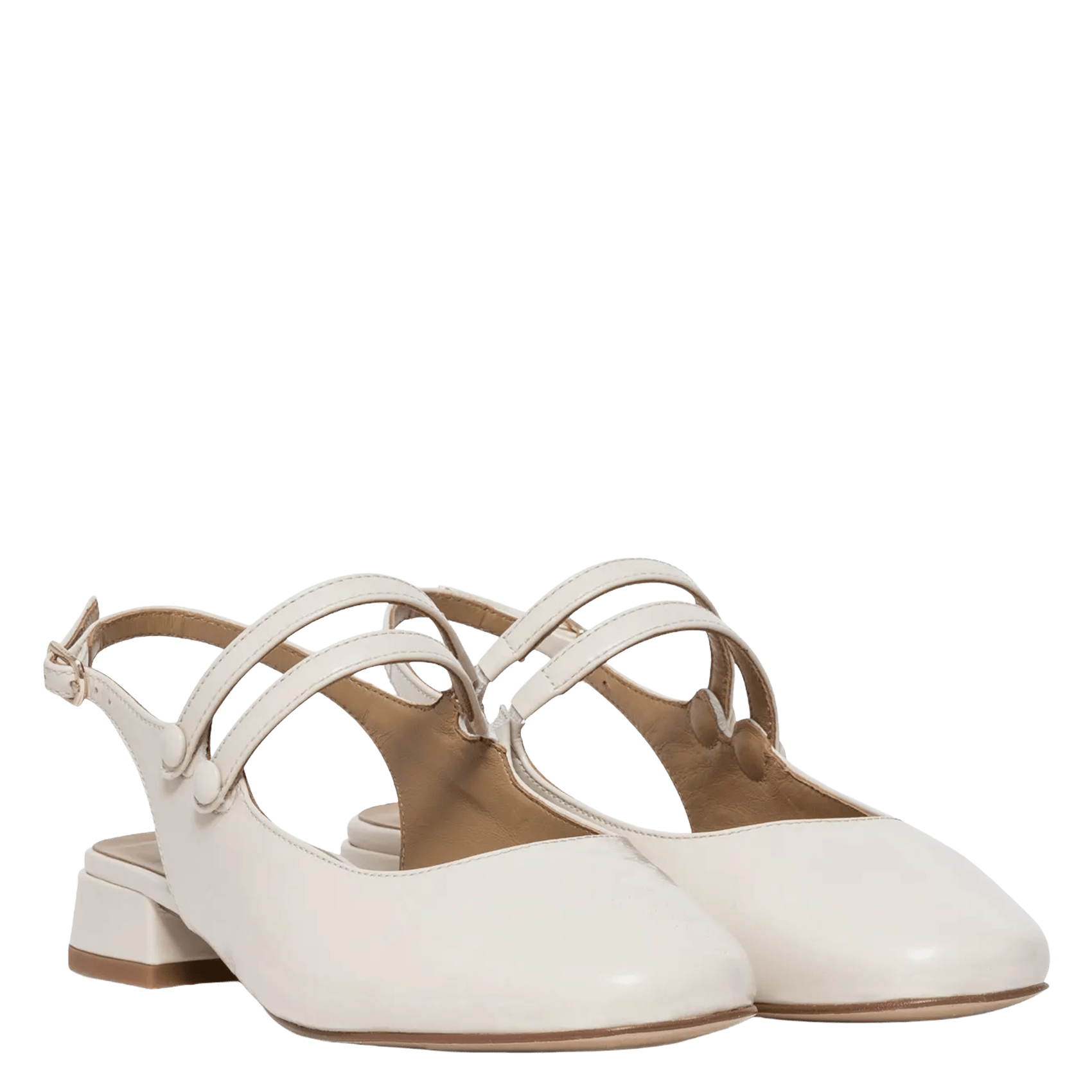 Ballerines en cuir BOCAGE Blanc