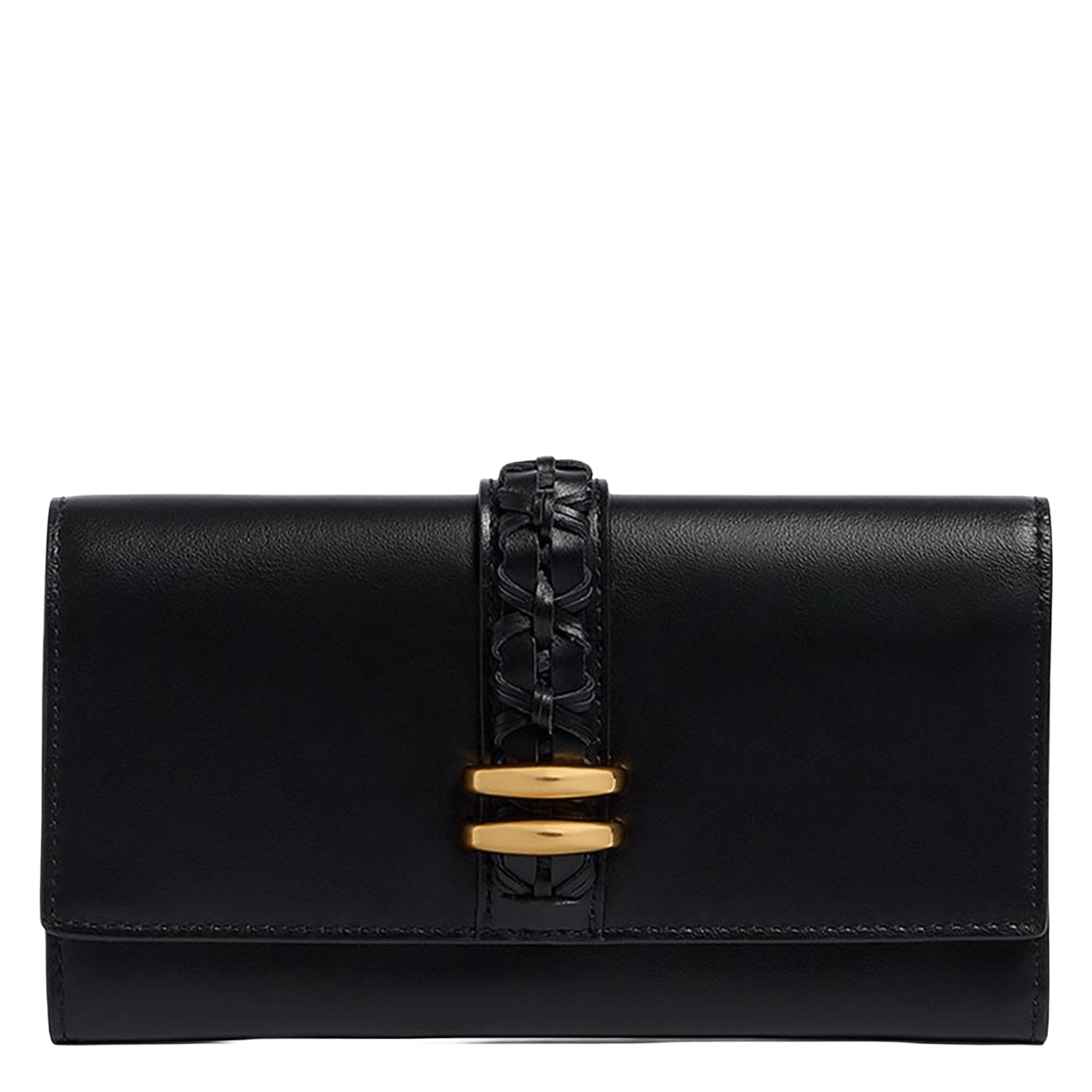 Cartera con solapa de piel VANESSA BRUNO Negro