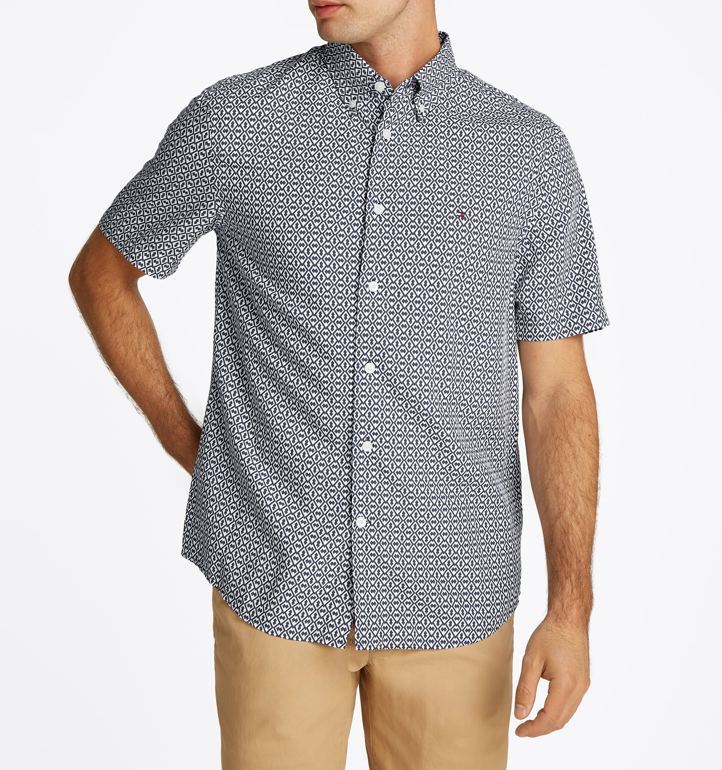 Blouse met klassieke kraag TOMMY HILFIGER Blauw