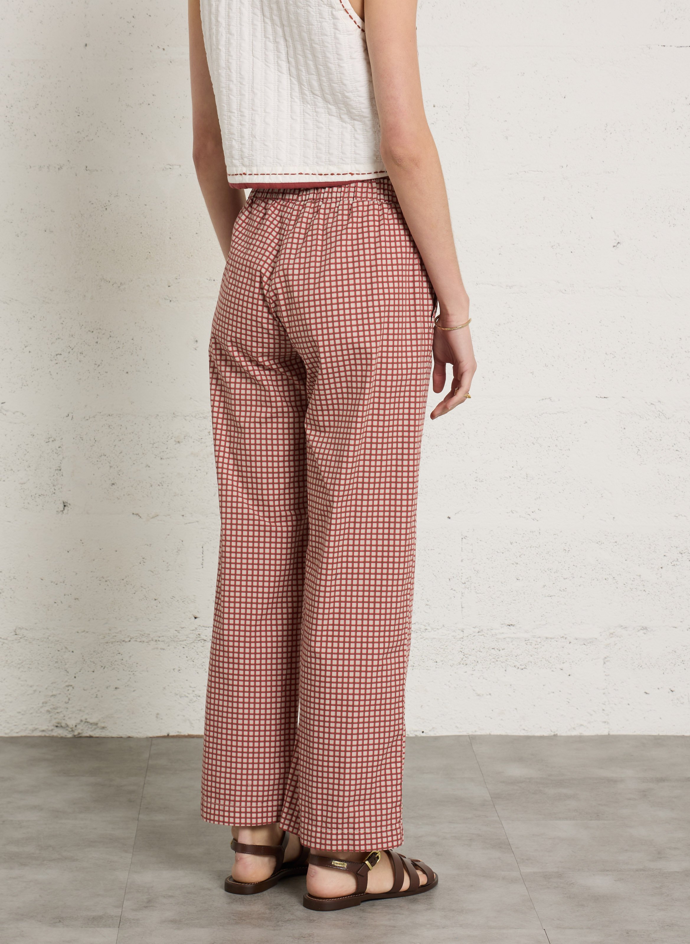 Pantalon droit en coton imprimé DIEGA Multicolore