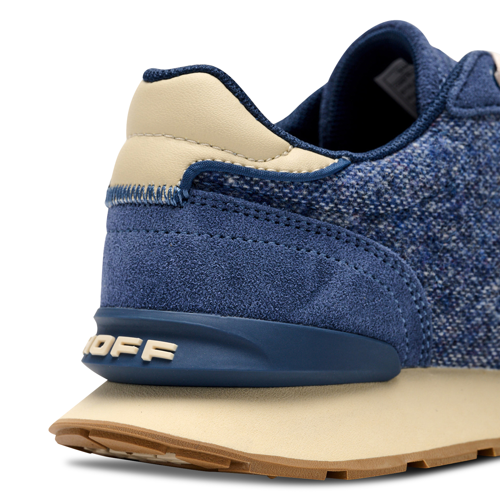 Low-top mixed leather sneakers HOFF Blue