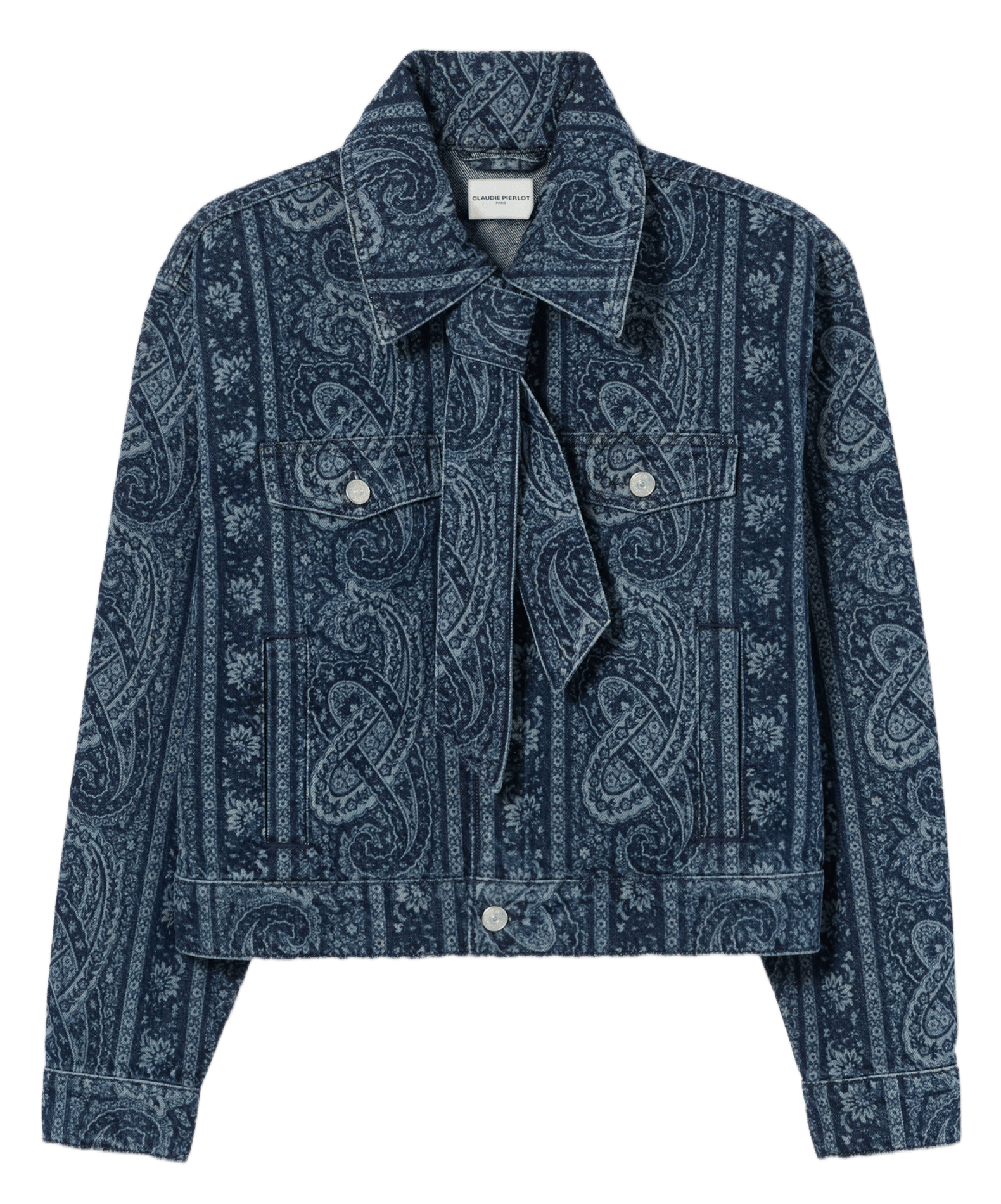 Katoenen jasje van spijkerstof CLAUDIE PIERLOT Blauw