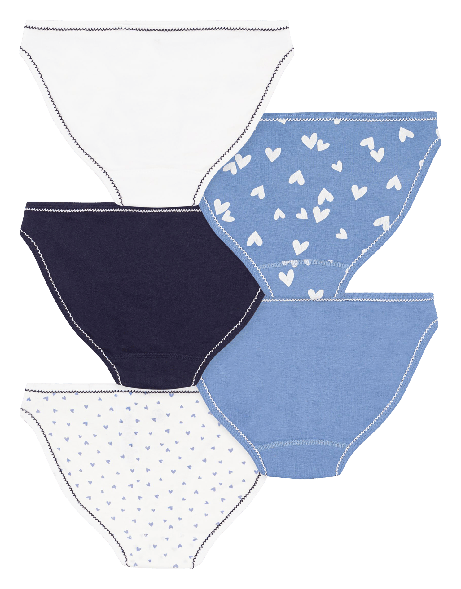 5er-Pack Baumwoll-Slips PETIT BATEAU Mehrfarbig