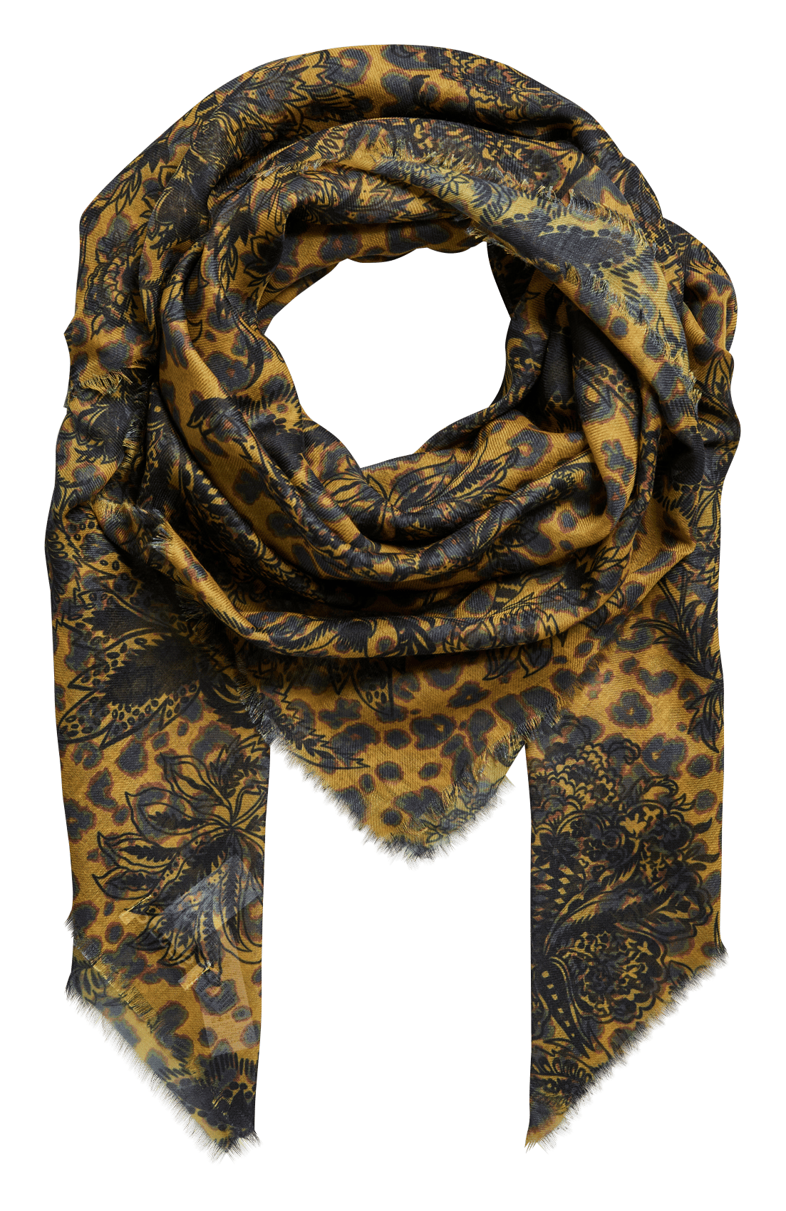 Foulard à imprimés animal et fleuri PIECES