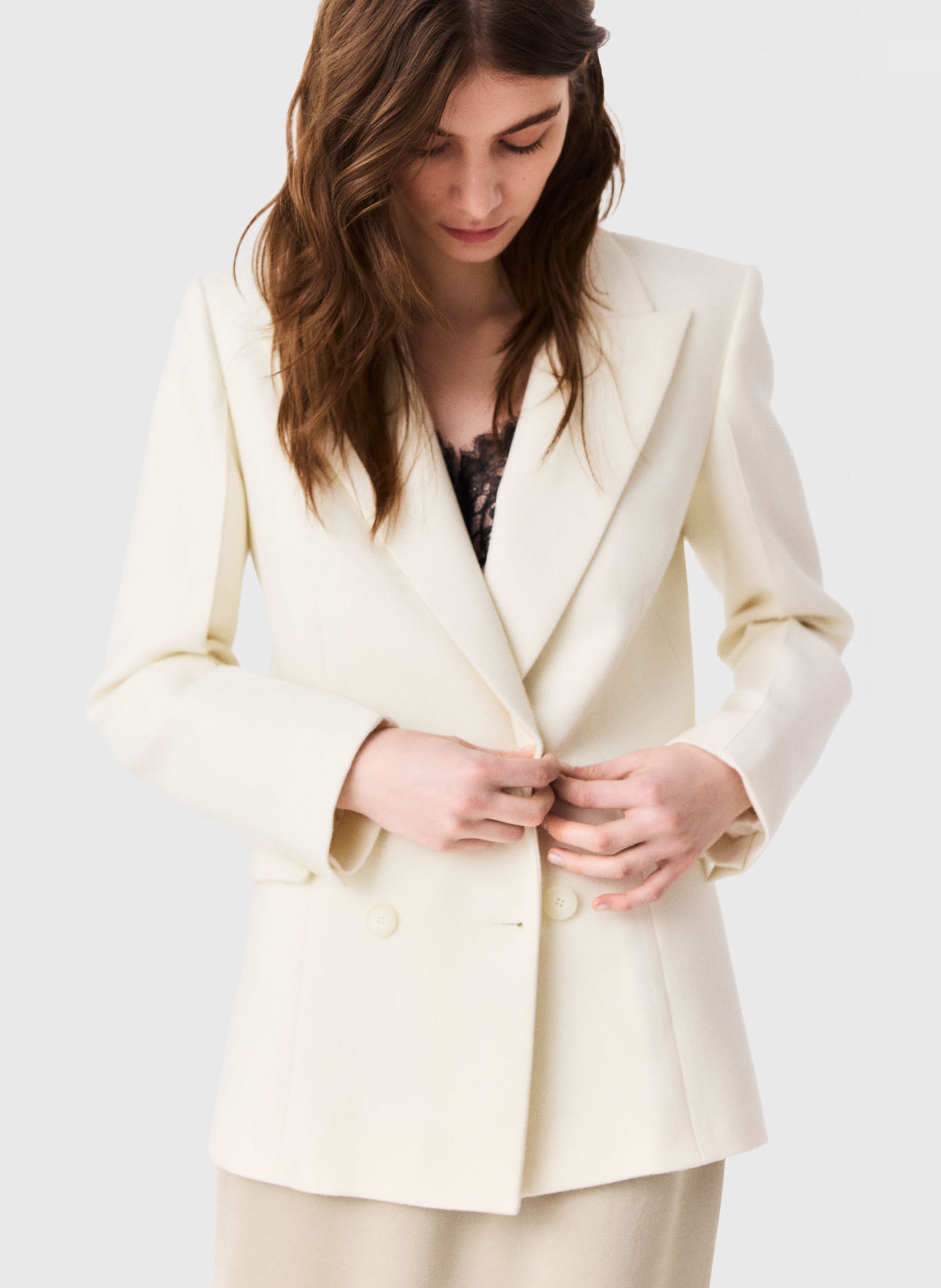 Fitted suit jacket MAJE Beige