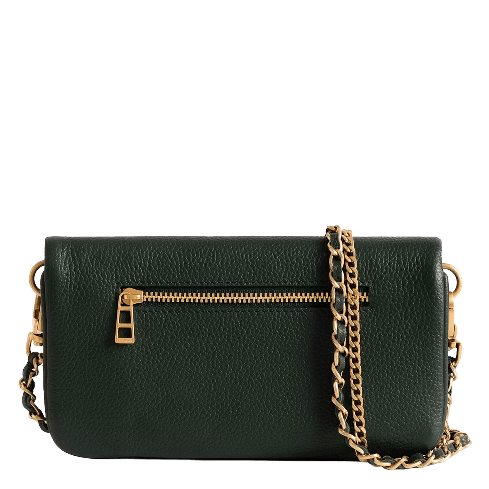 Leather clutch bag ZADIG&VOLTAIRE Green