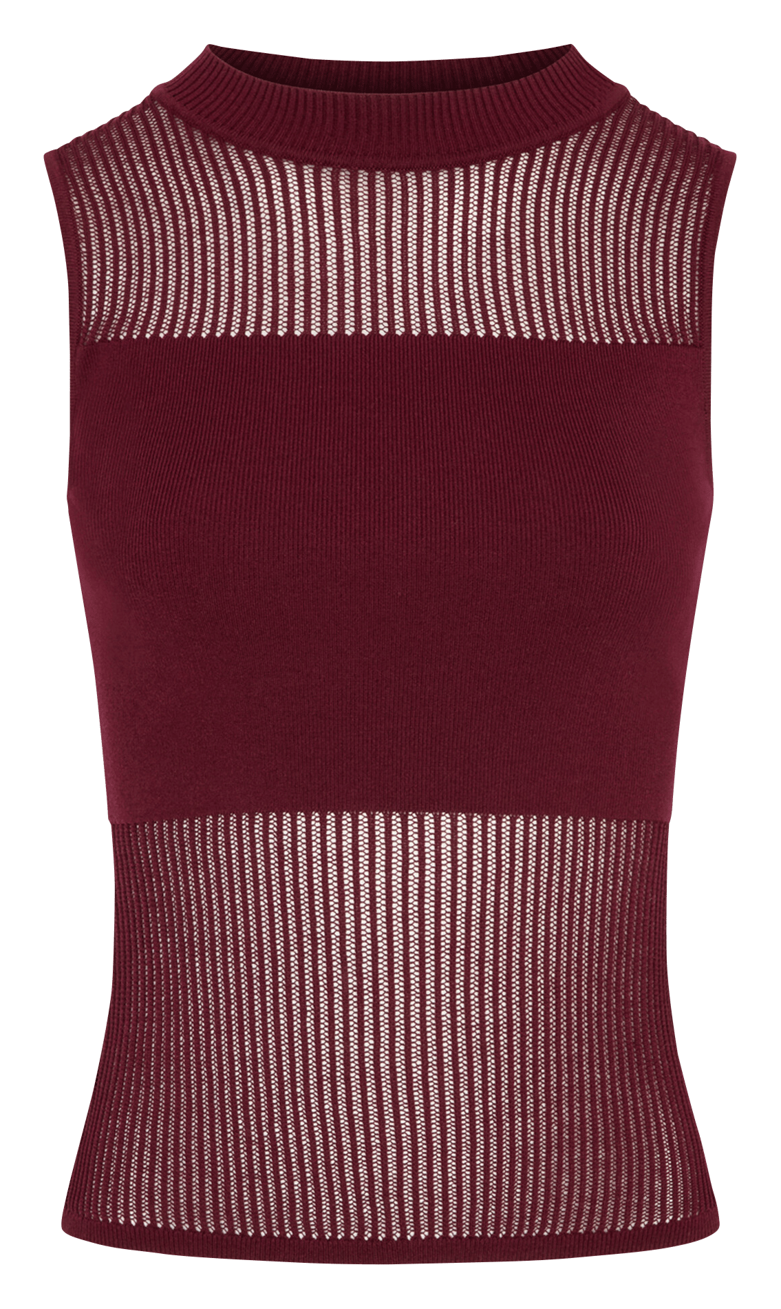 Nauwsluitende top van tricot MORGAN Rood