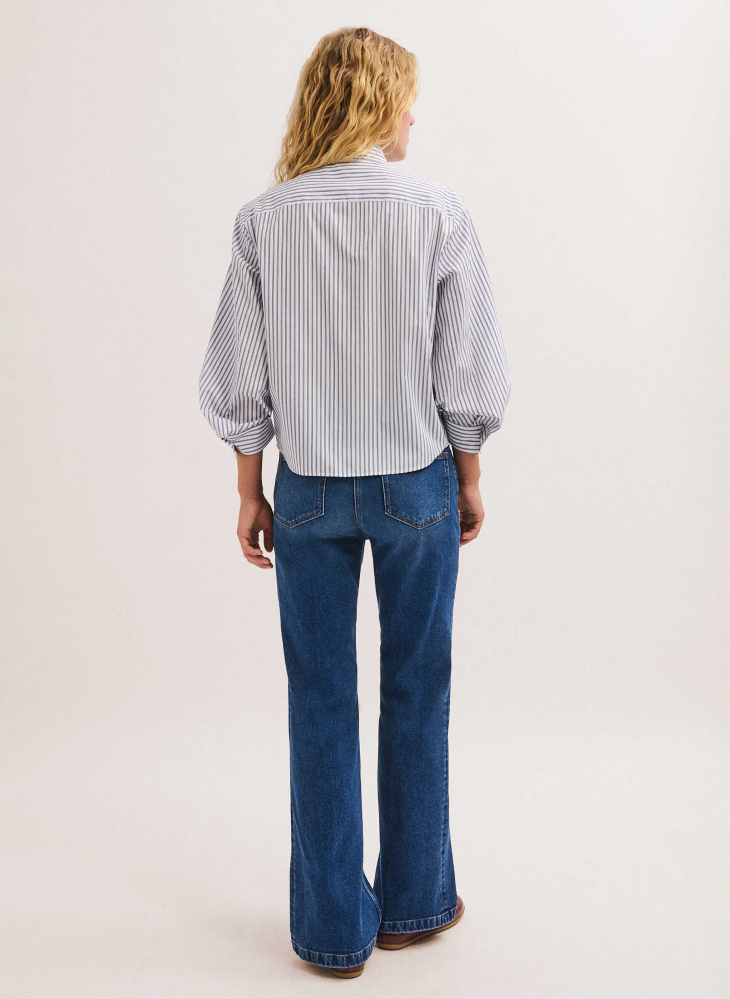 Cotton shirt with classic collar PABLO Blue