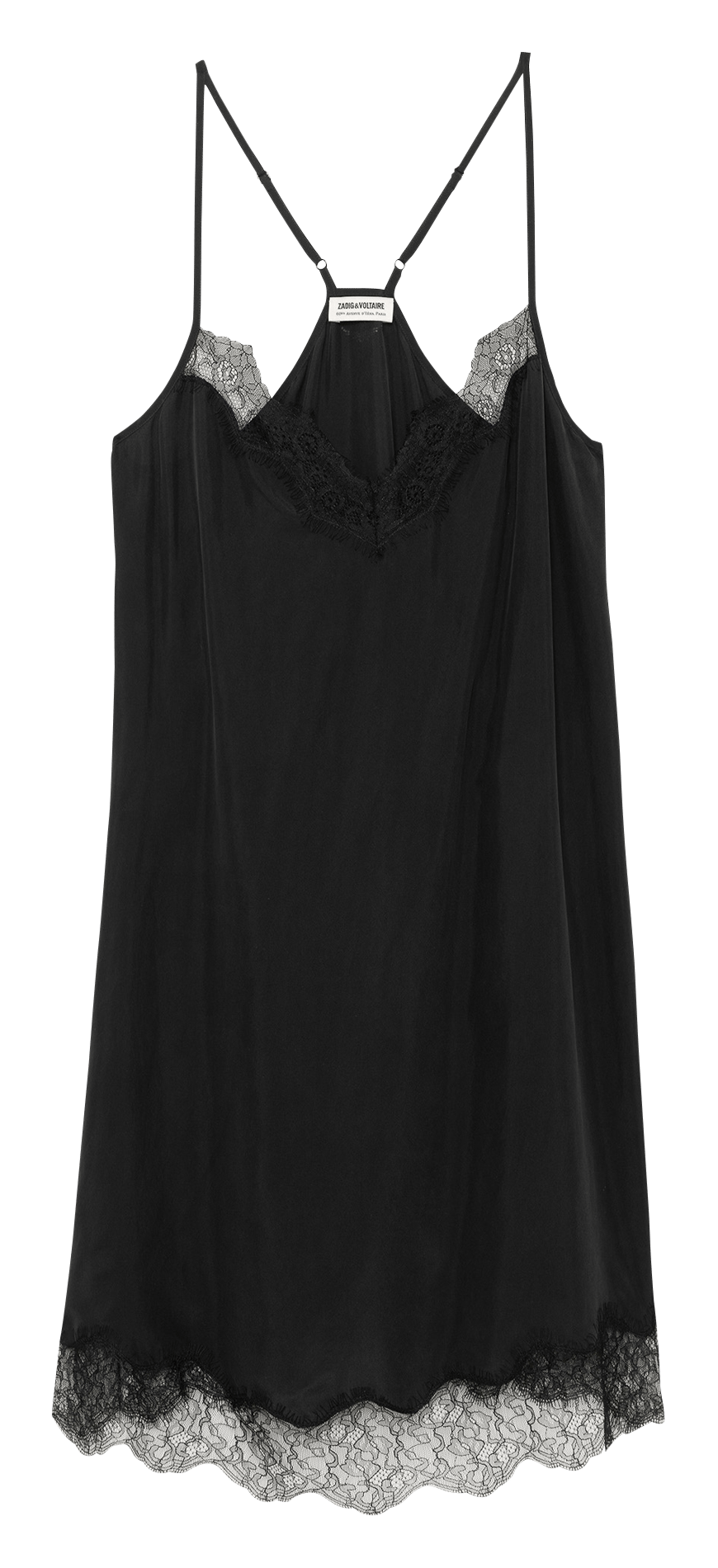 Kurzes weites Seidenkleid ZADIG&VOLTAIRE Schwarz