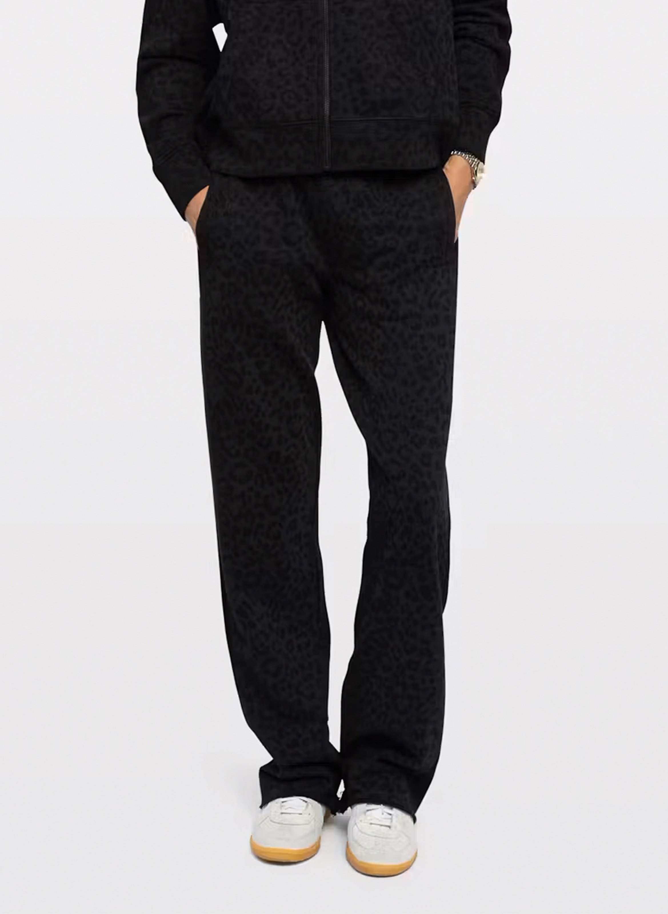 Gerader Jogginghose aus Leoparden-Jacquard ZADIG&VOLTAIRE Grau