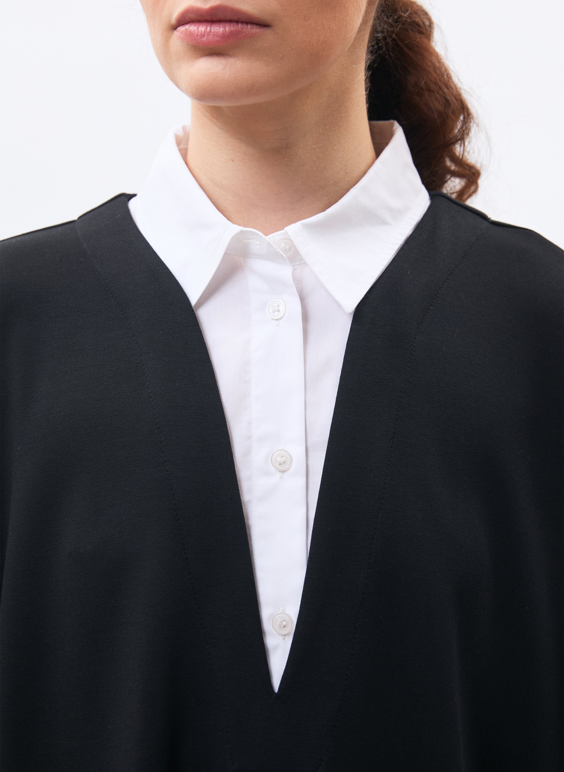 Two-in-one long-sleeved top HUMILITY Black