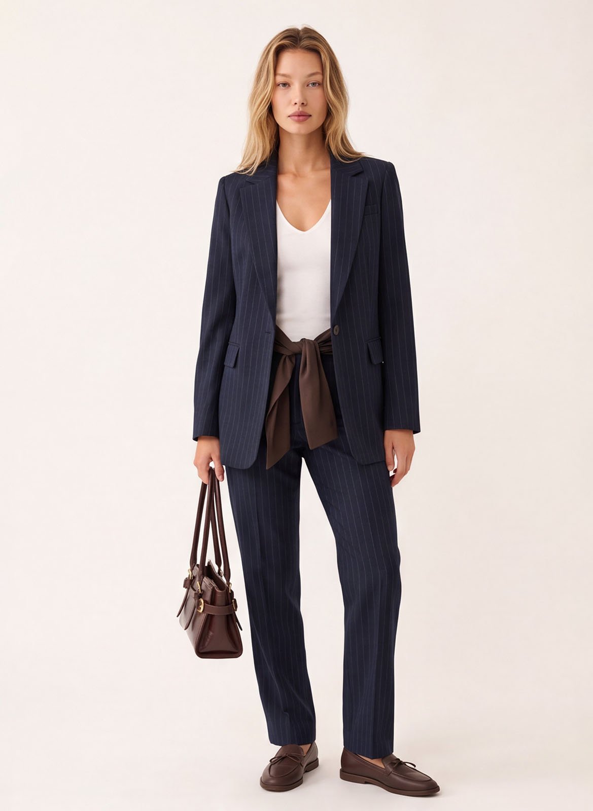 Getailleerde blazer met strepen KOOKAI Blauw