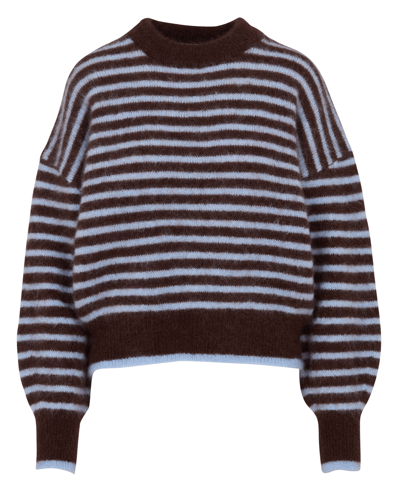 Striped loose-fit wool-blend sweater with round neck SURPRISE Multicolored