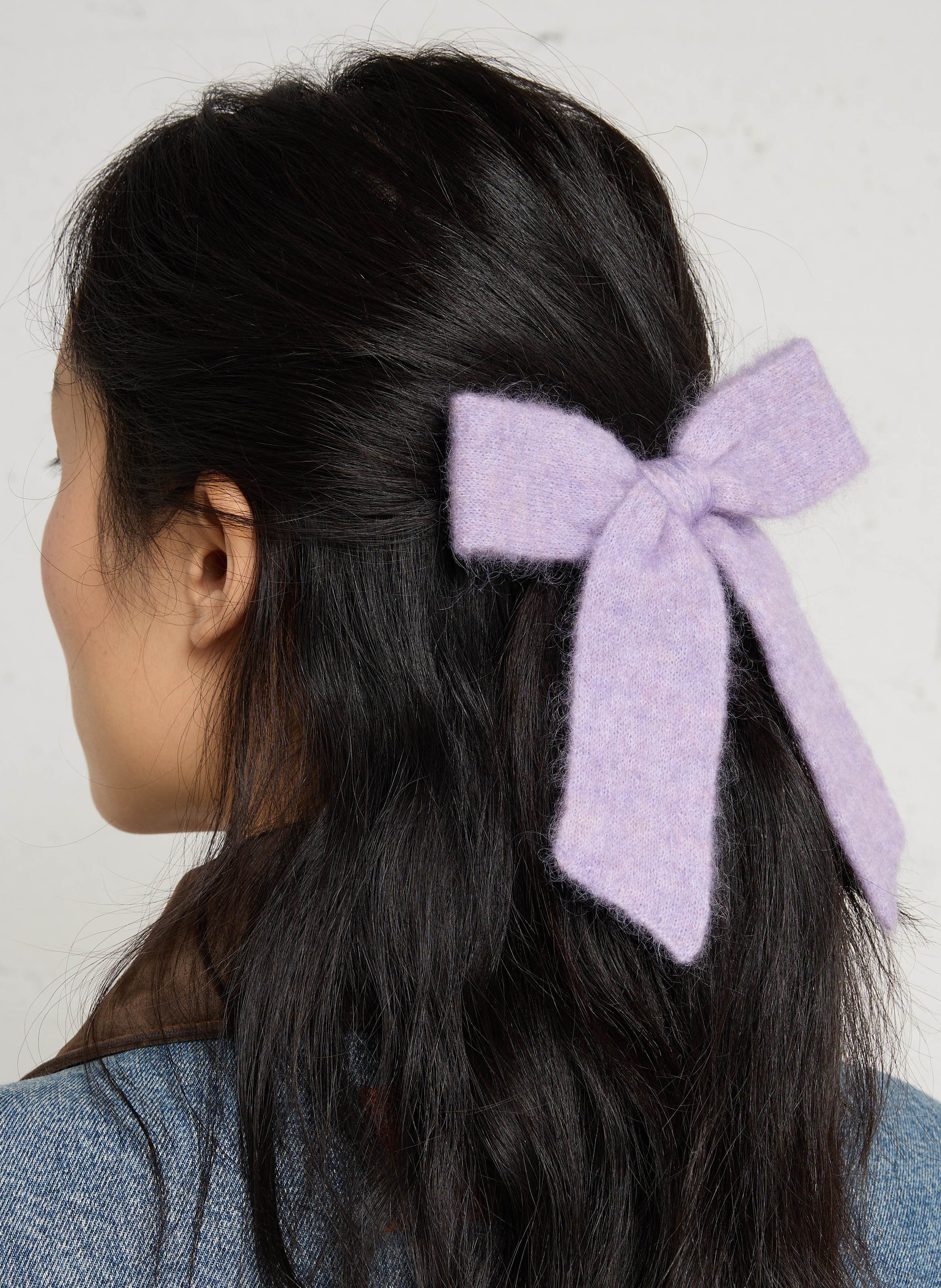 Strikhaarspeld van gemengde wol DES PETITS HAUTS Violet