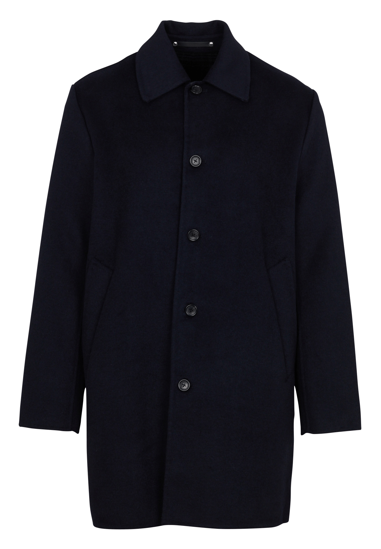 Gerade geschnittener Mantel aus Wollmix mit klassischem Kragen PAUL SMITH Blau