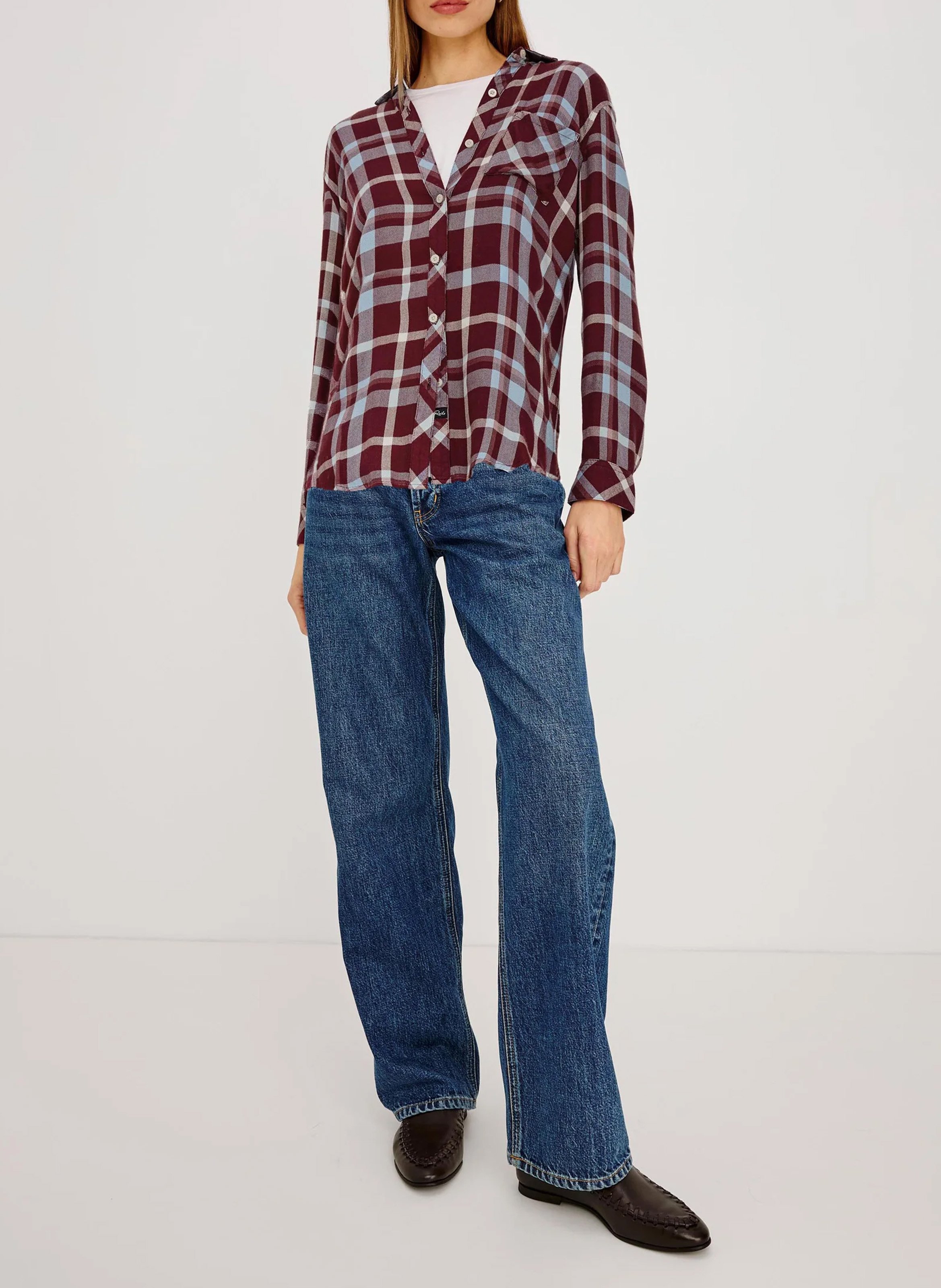 Straight checked shirt RAILS Red