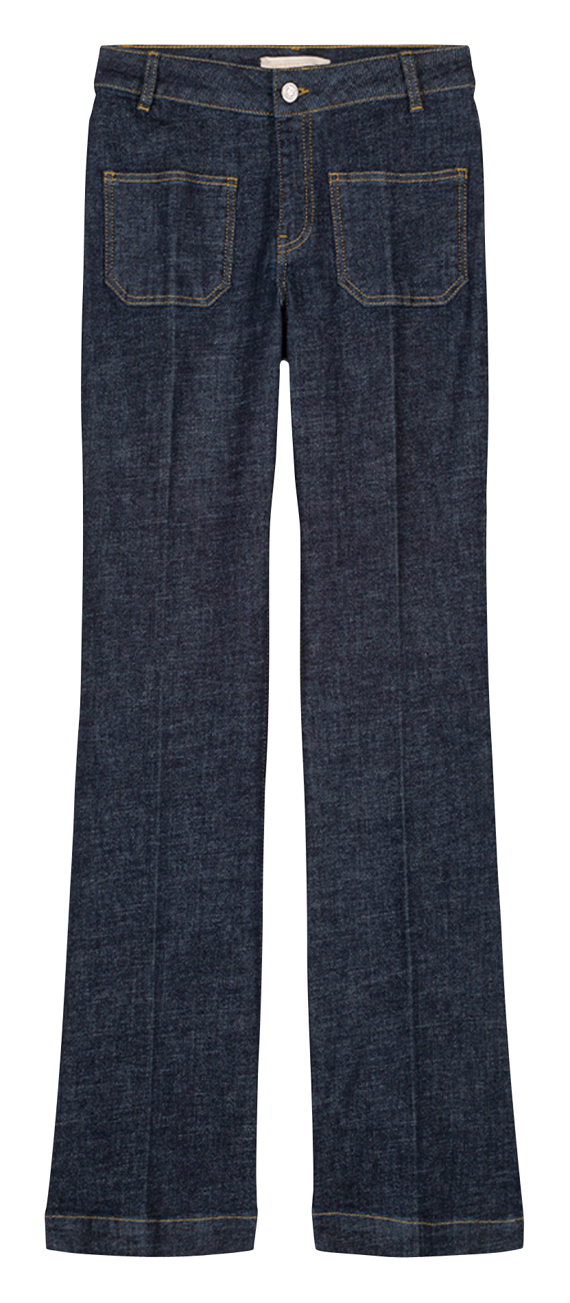 Flared jeans met hoge taille van katoenmix VANESSA BRUNO Blauw