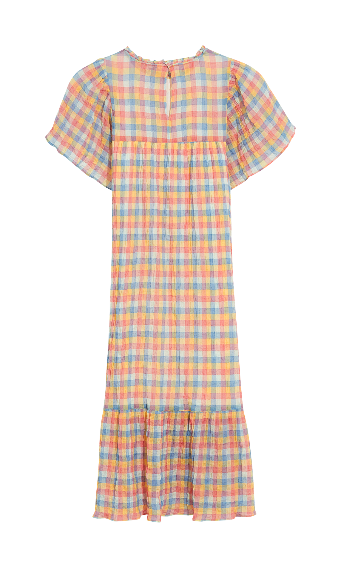 Long cotton-blend dress with round neck BELLEROSE Green