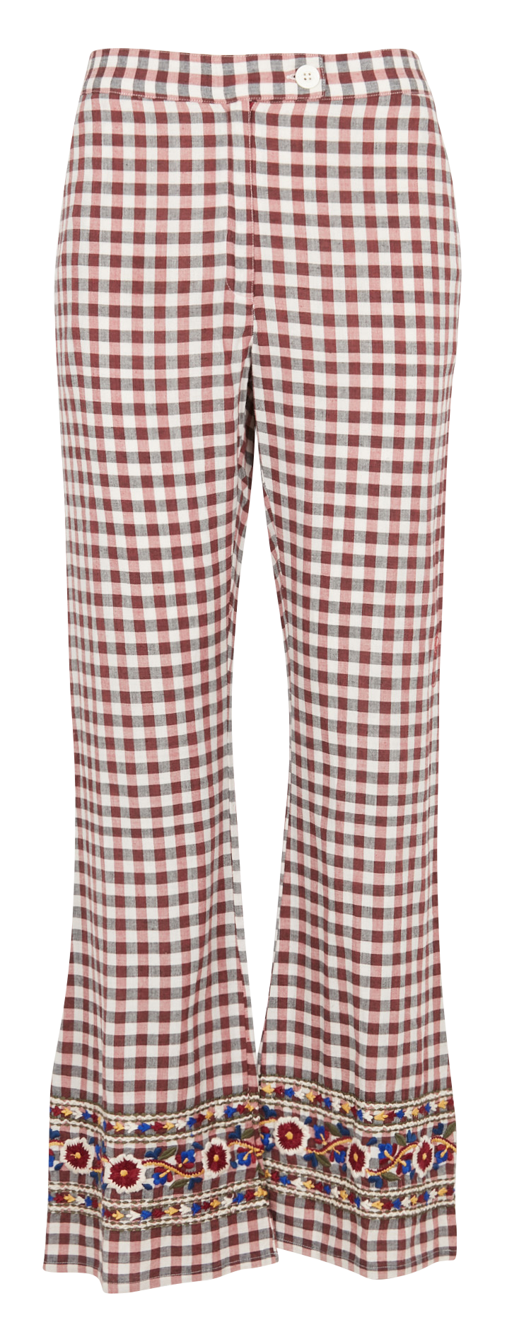 Printed cotton pants V DE VINSTER Brown