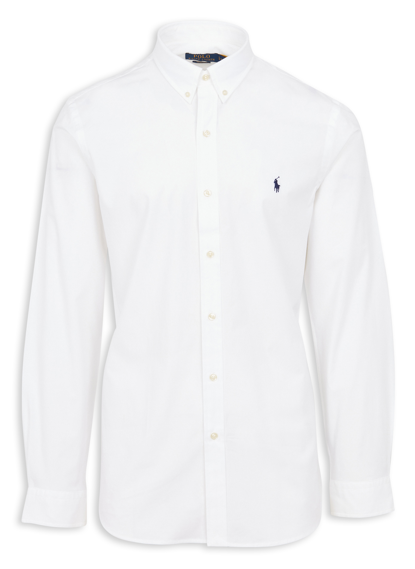Cotton-blend shirt with button-down collar POLO RALPH LAUREN White