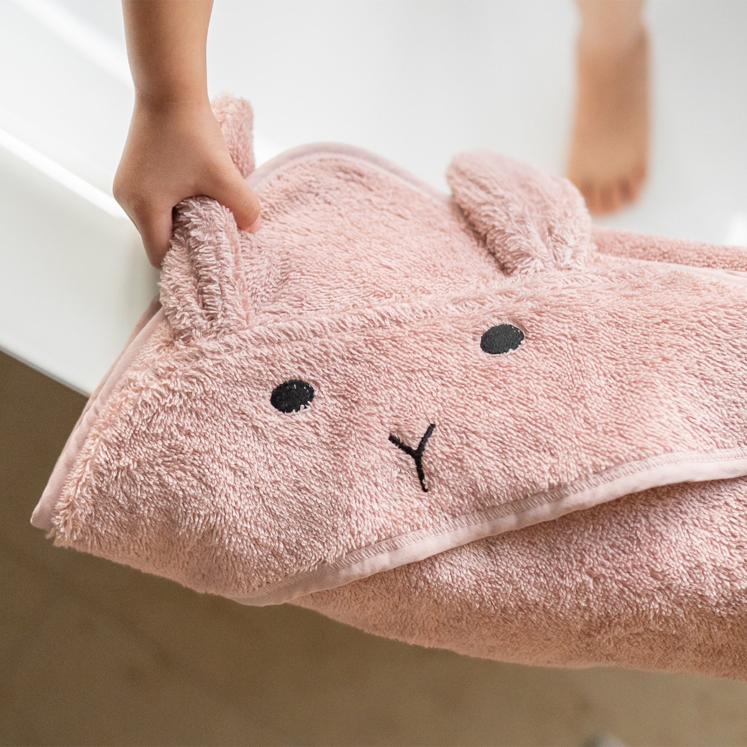 Rabbit hooded towel KINDSGUT Yellow