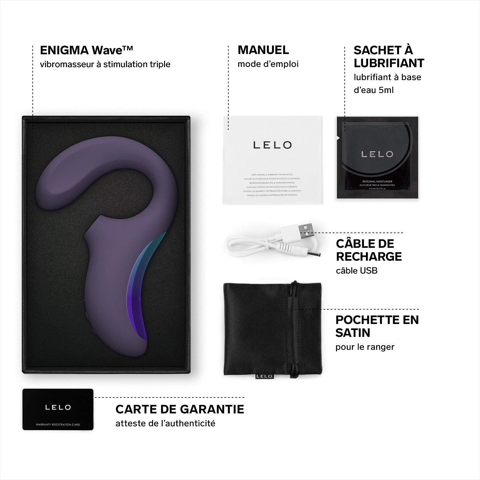 Stimulateur clitoridien sonique et vibromasseur point g LELO Violet