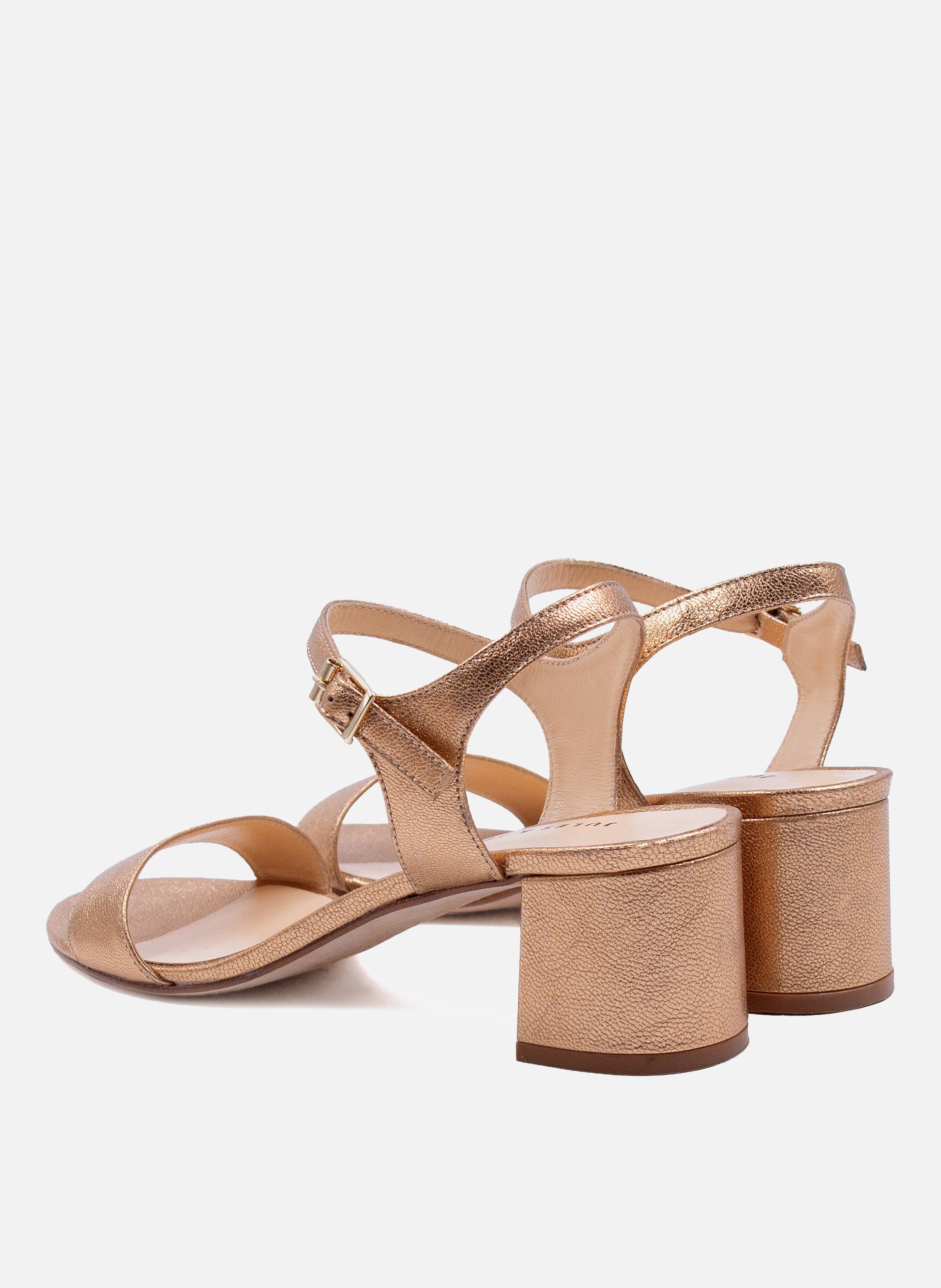 Medium heel metallic sandals JULES & JENN Pink