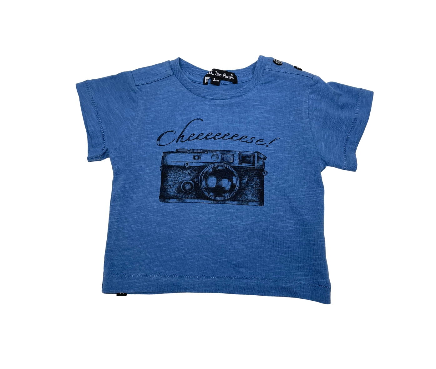 Blue Baby T-shirt - 3 months I TALK TOO MUCH - Seconde main Blue