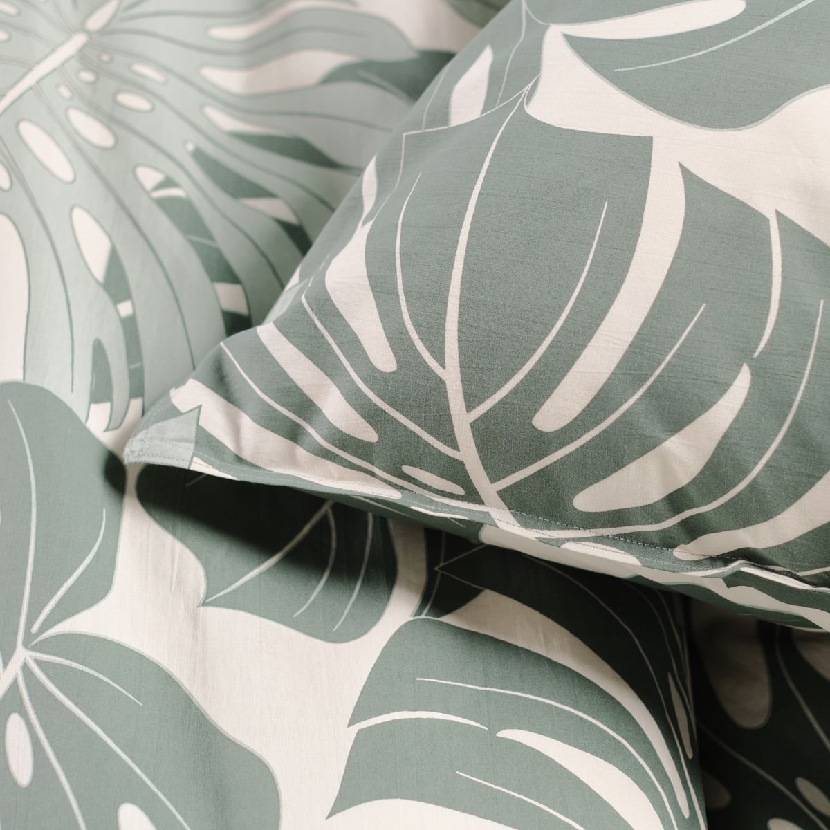 Printed cotton bed set TODAY LINGE DE MAISON Green