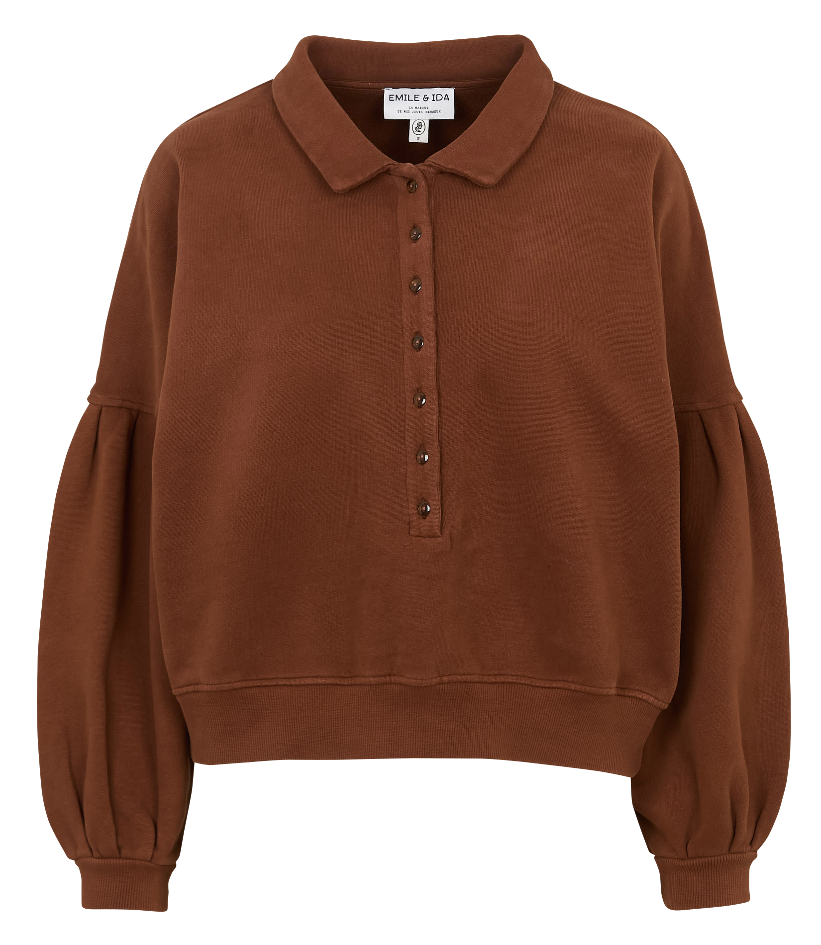 Polo-Sweatshirt aus Bio-Baumwolle EMILE ET IDA Braun