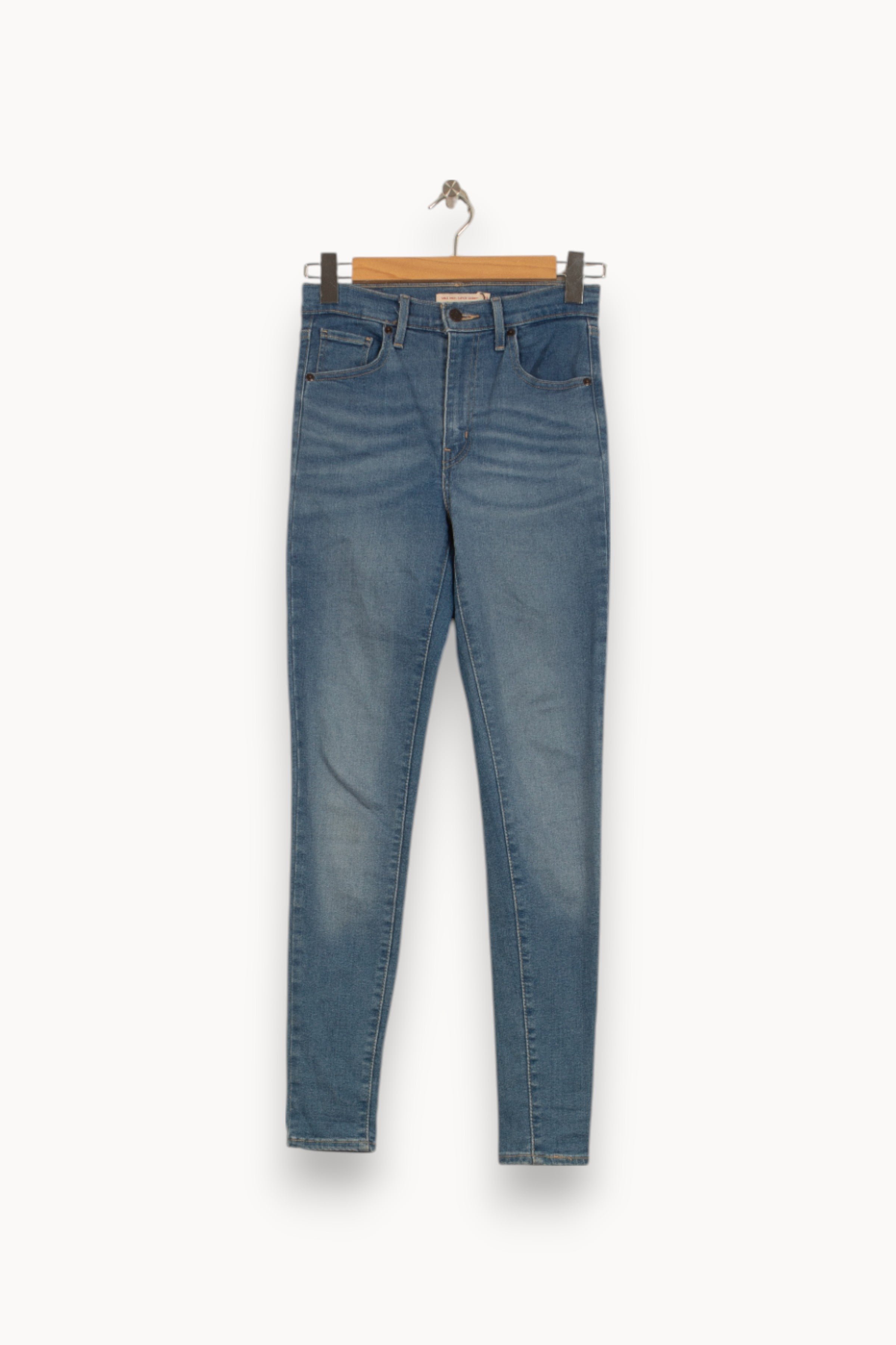 Cropped slim jeans with studs LEVI'S - Seconde main Blue