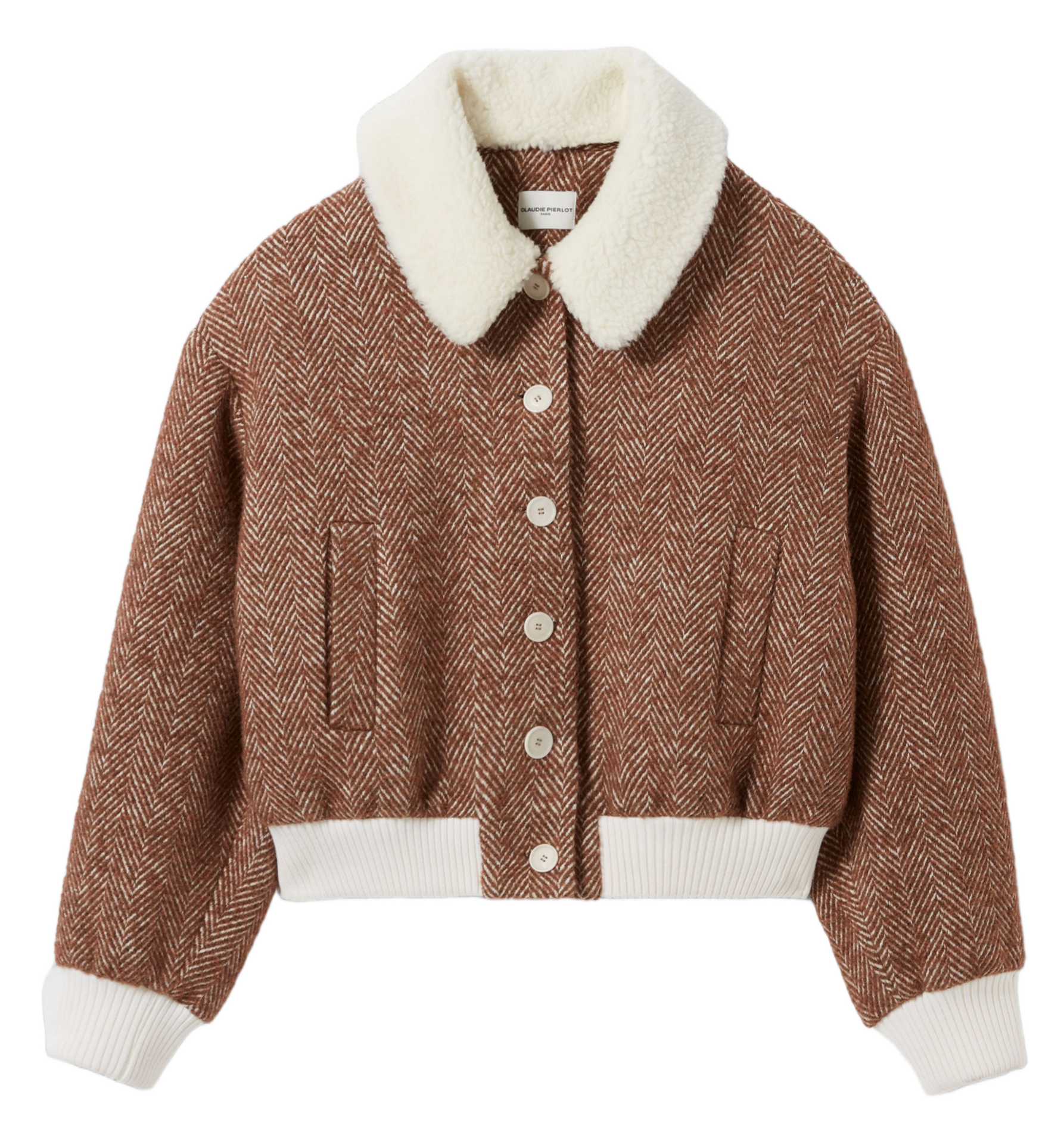 Manteau droit col classique CLAUDIE PIERLOT Multicolore