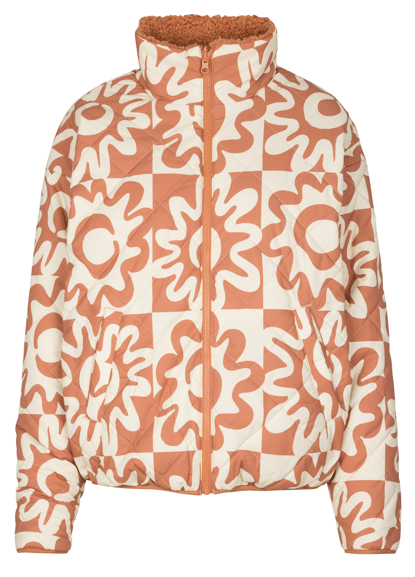 Doudoune col montant imprimée BILLABONG Orange