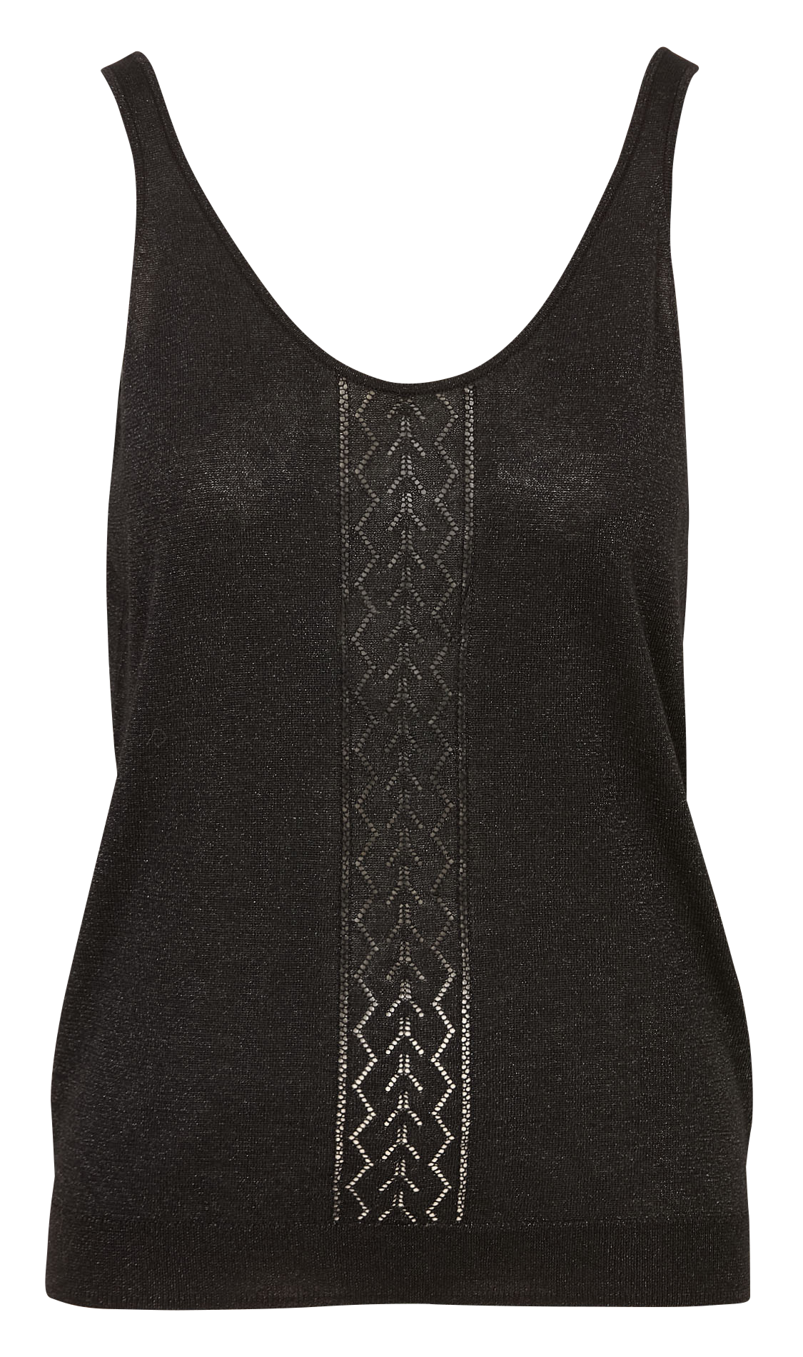 Fluid plain sequined tank top SUD EXPRESS Black