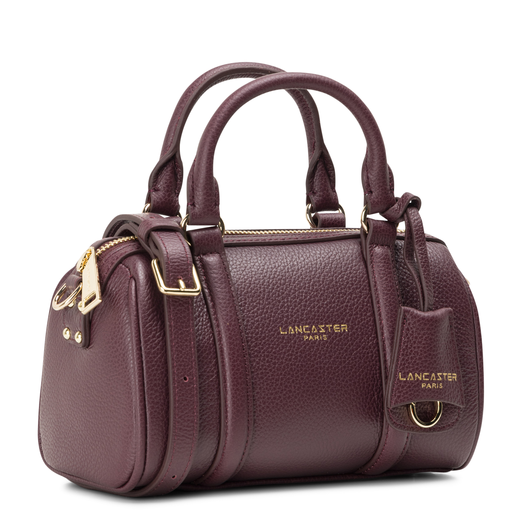 Kleine barreltas van korrelig leer LANCASTER PARIS Rood