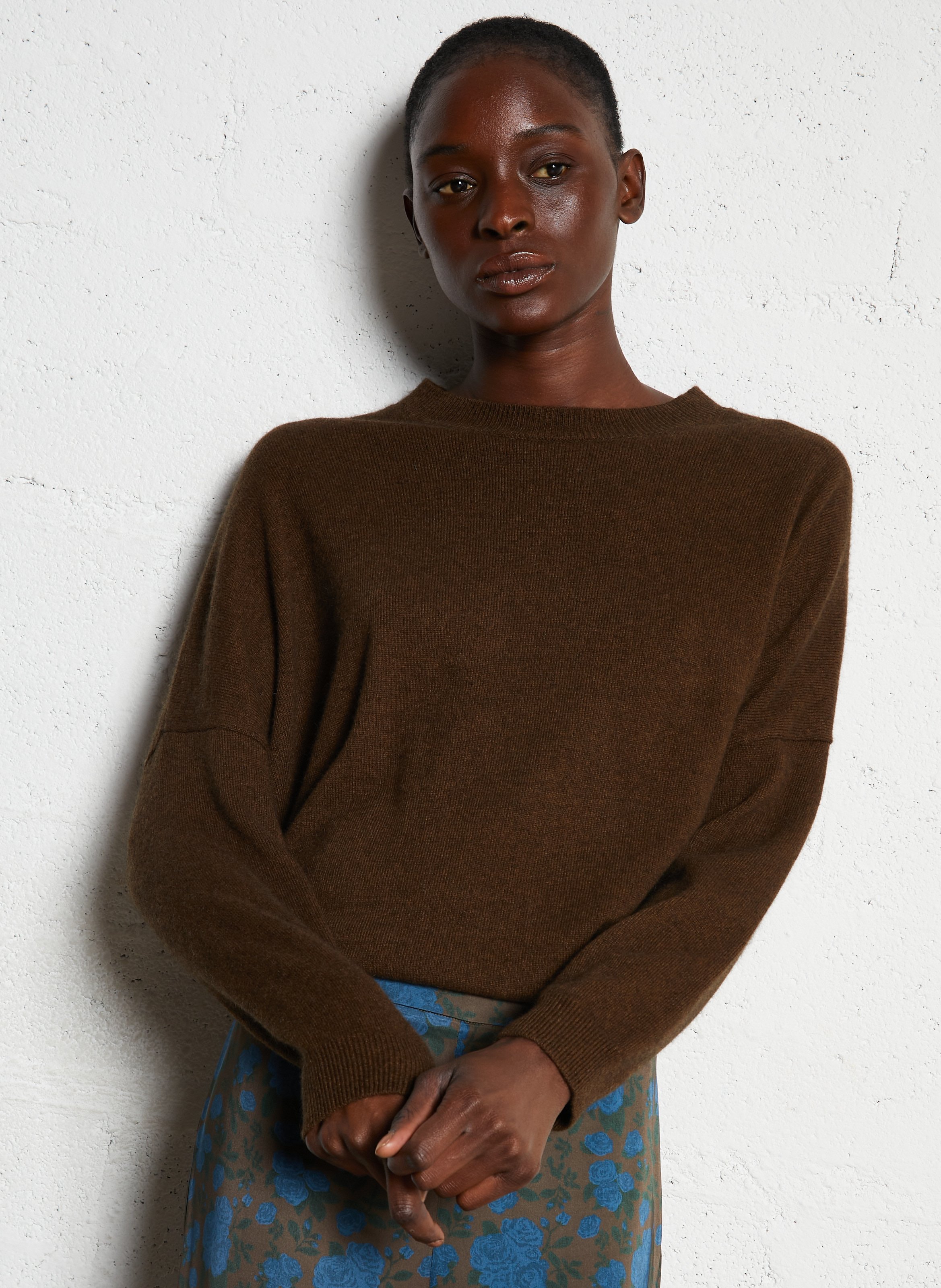 Angora wool-blend boat-neck sweater BELLA JONES