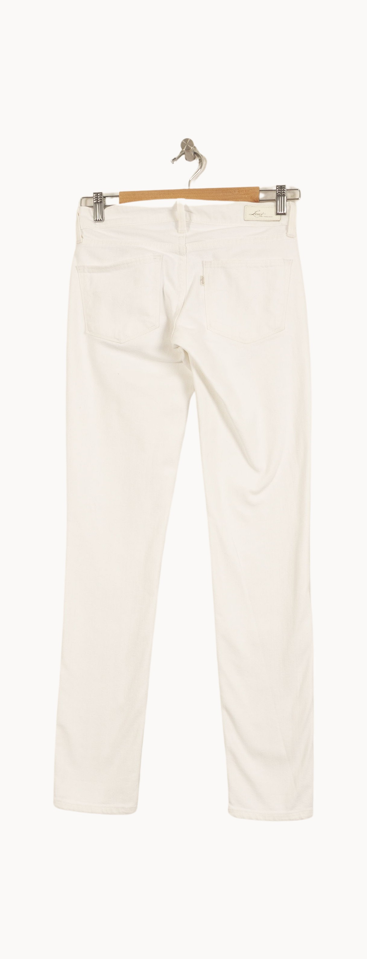 Cropped slim jeans with studs LEVI'S - Seconde main White