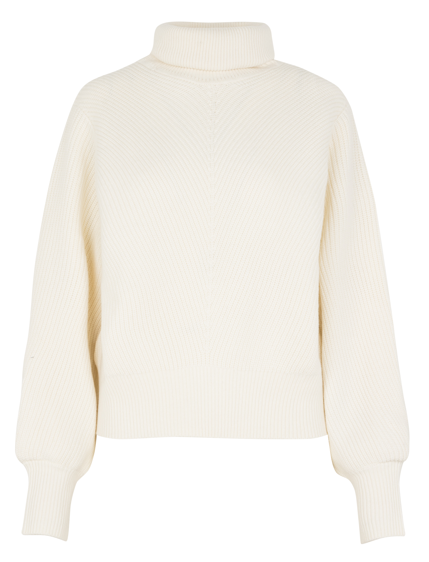 Weiter Rollkragenpullover aus Merinowolle BERENICE Beige