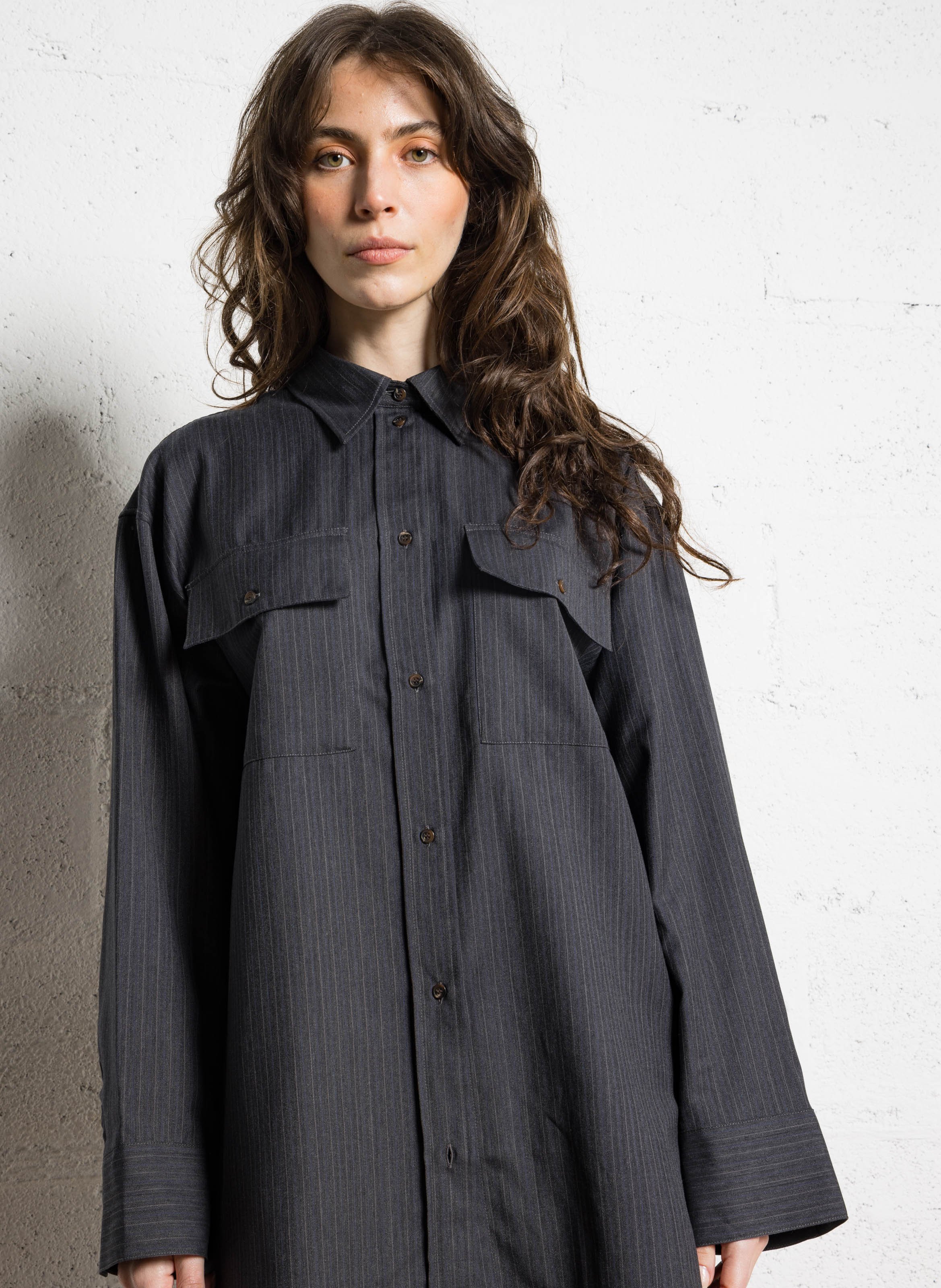 Gestreiftes Hemd aus Wolle und Baumwollmischung SOEUR Mehrfarbig