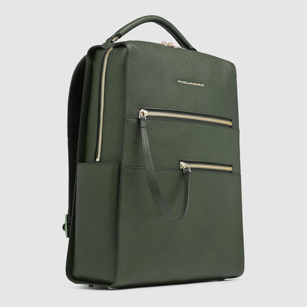 Expandable Laptop Backpack 15.6" PIQUADRO Green