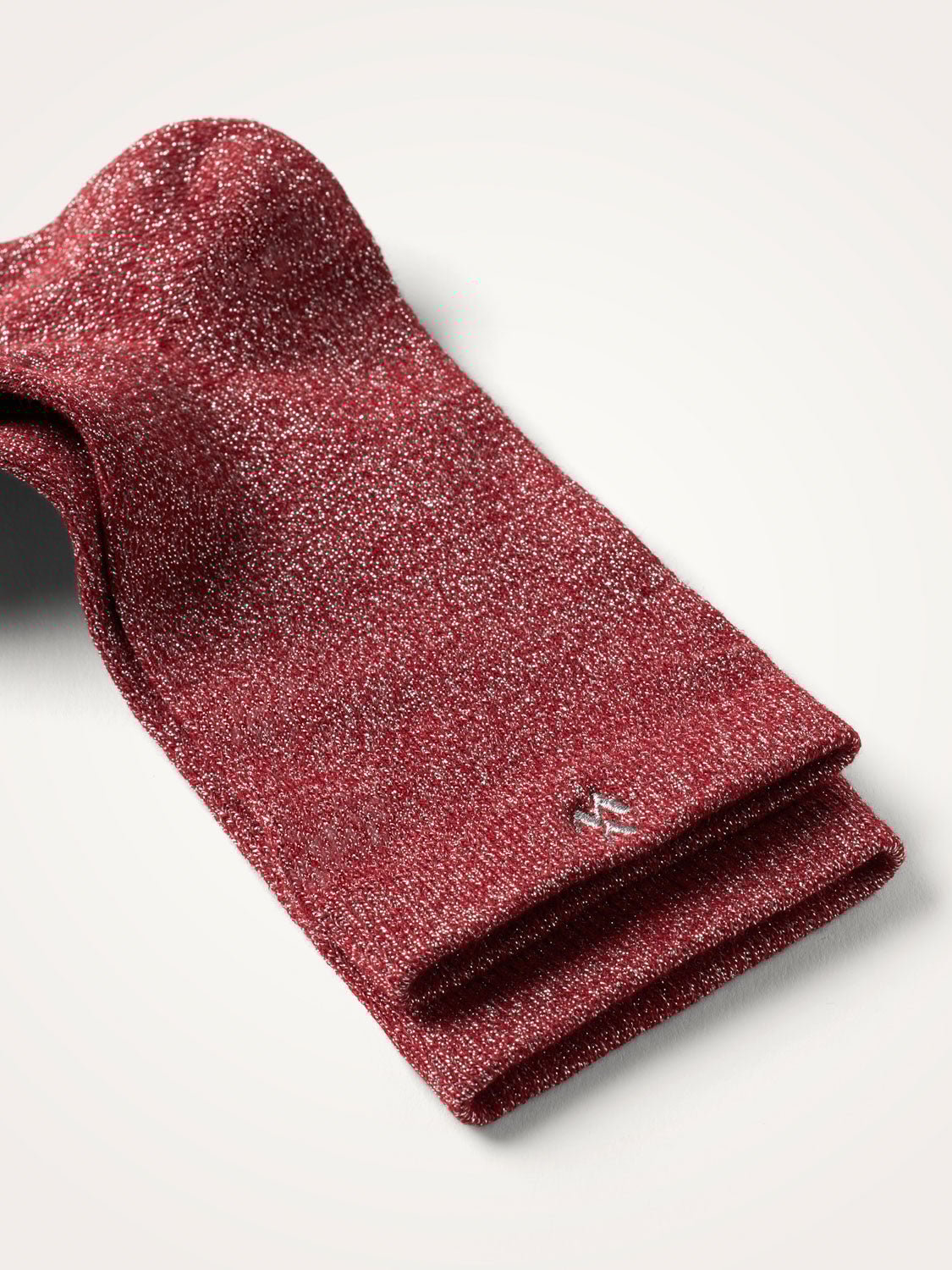 Sequined high socks in a cotton blend VANESSA WU Red