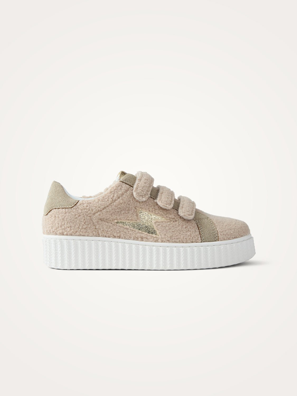 Baskets basses en sherpa VANESSA WU Beige