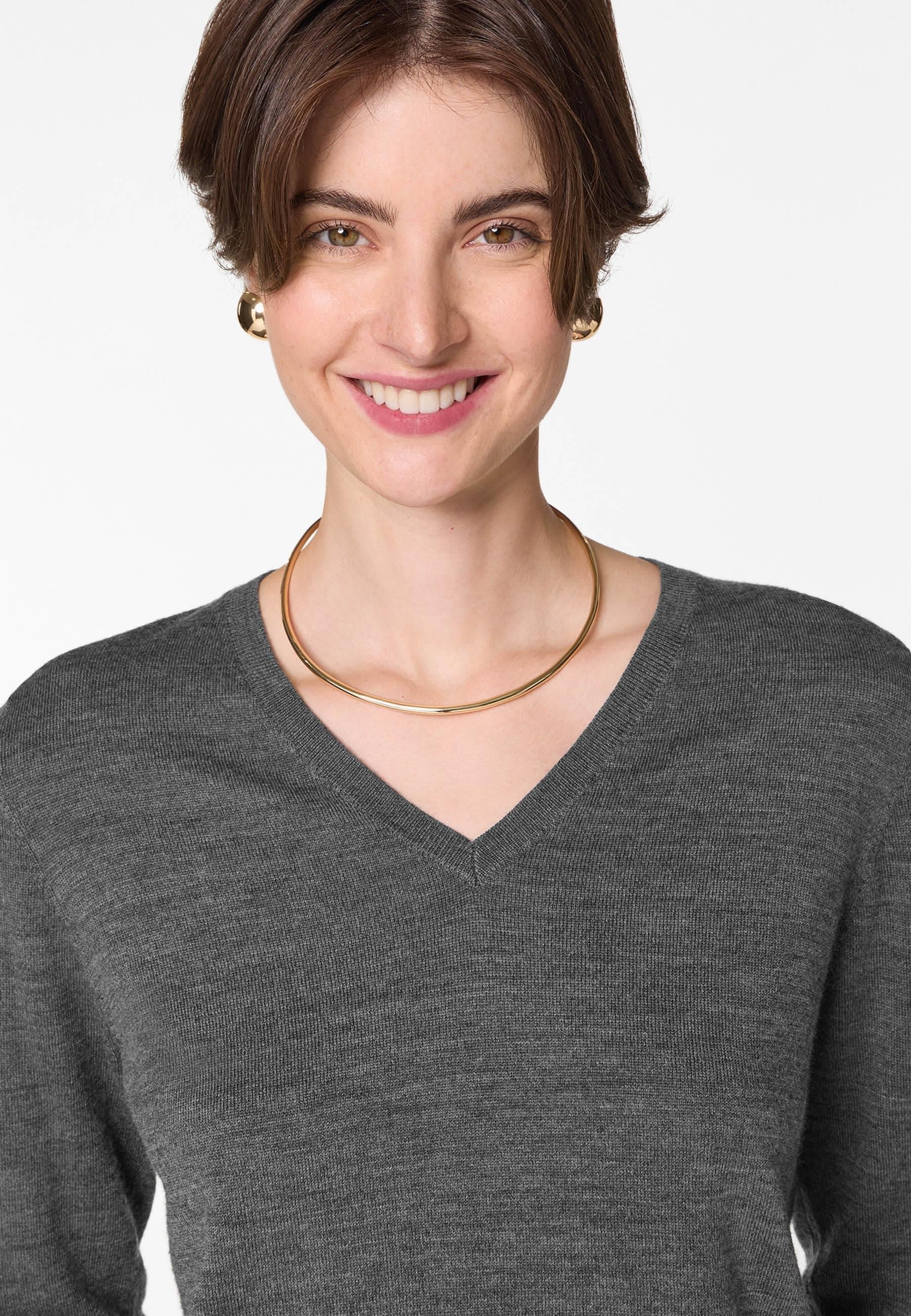 Bunelle wool V-neck sweater RODIER Grey