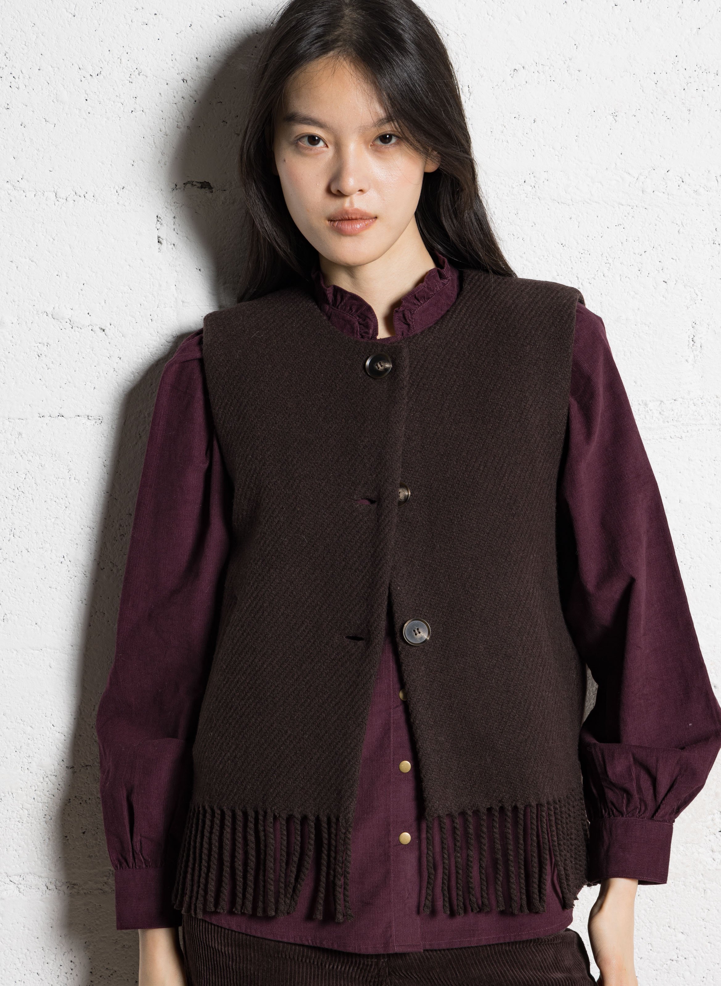 Veste ample en laine mélangée MAISON 123