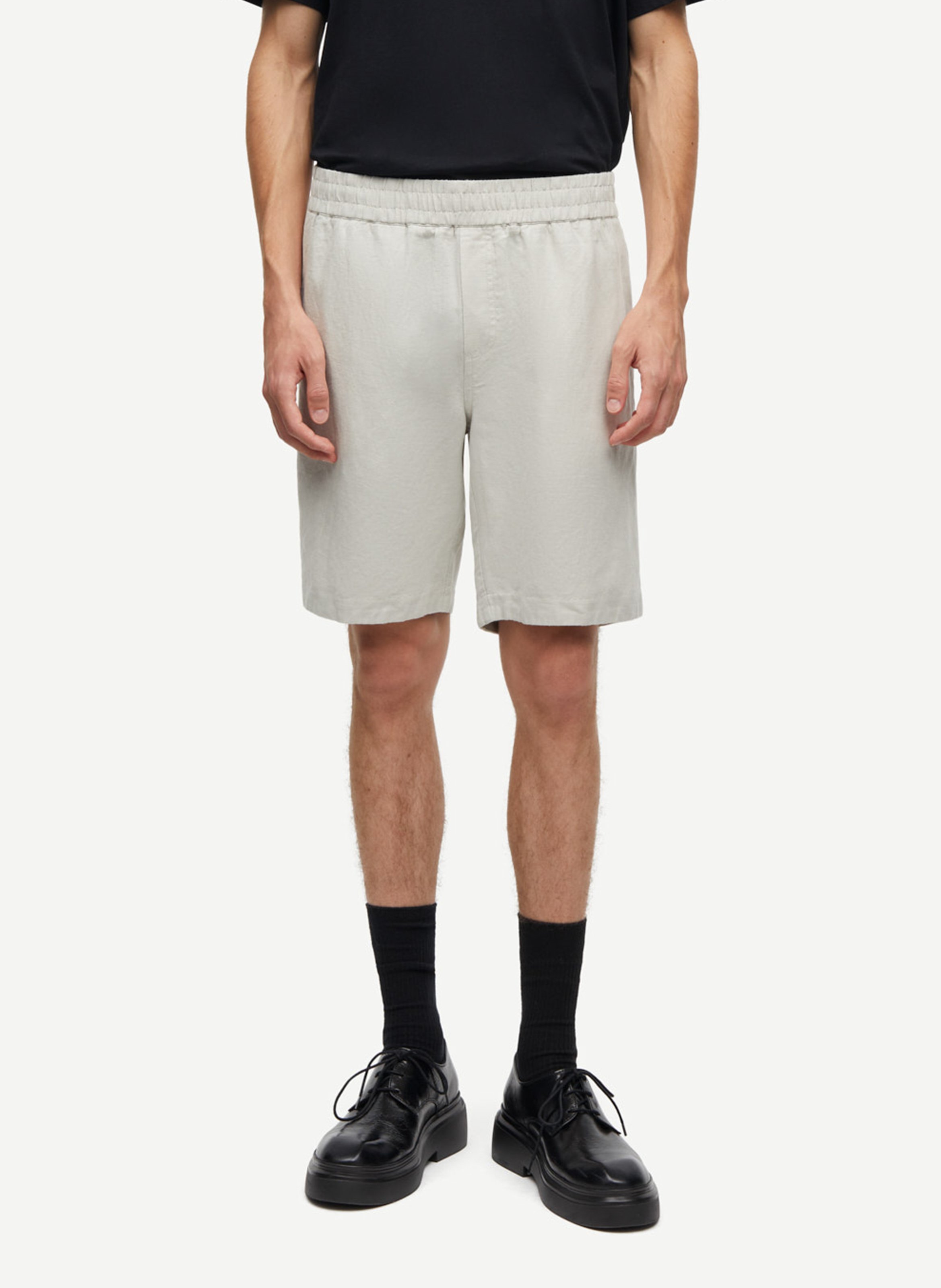 Short droit à taille élastiquée SAMSOE SAMSOE Beige