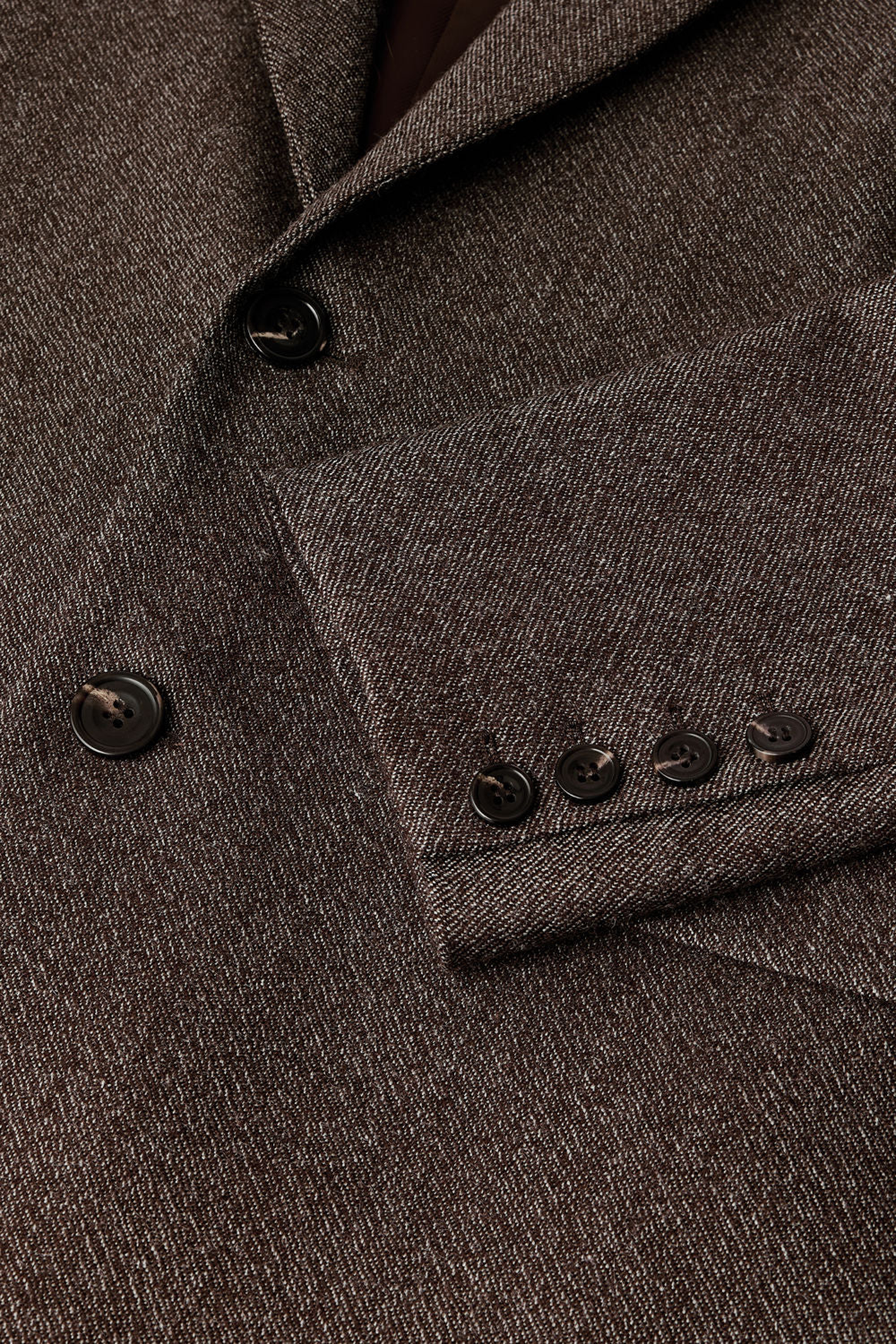 Blazer van wollen keperstoffen SOEUR Bruin